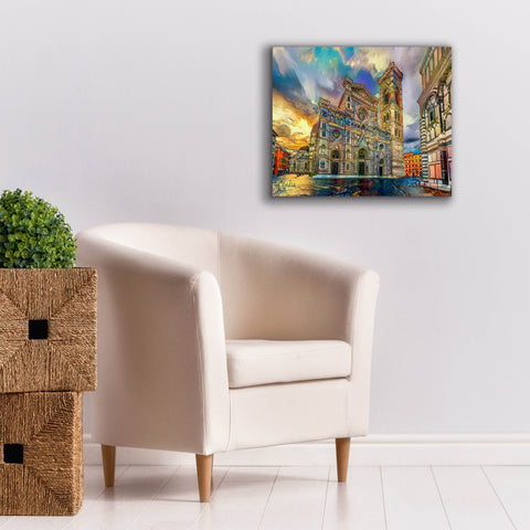 Image of 'Florence Italy Cathedral of Saint Mary of the Flower 2' by Pedro Gavidia, Canvas Wall Art,24 x 20