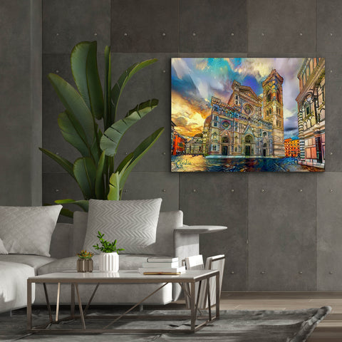 Image of 'Florence Italy Cathedral of Saint Mary of the Flower 2' by Pedro Gavidia, Canvas Wall Art,54 x 40