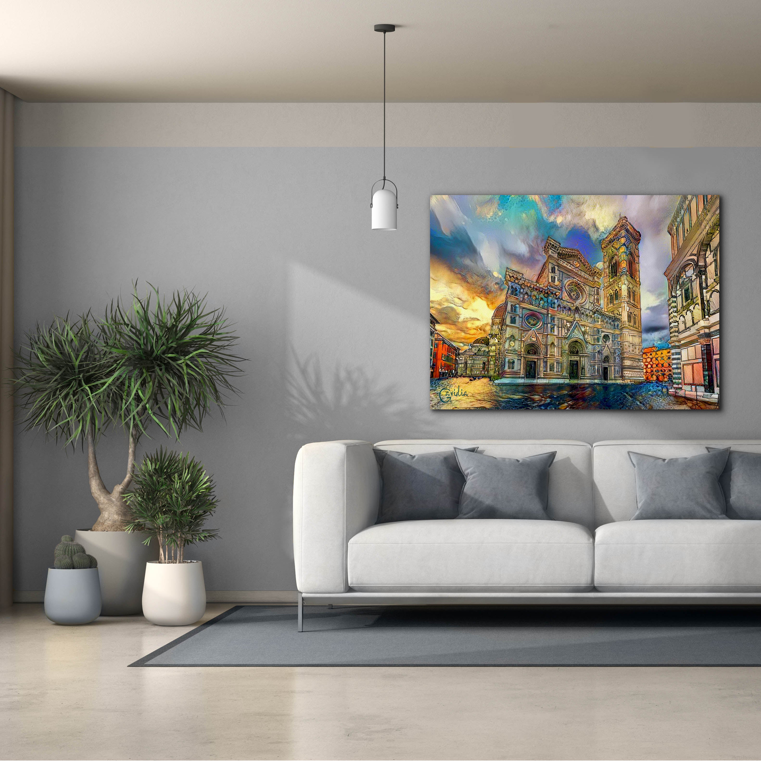 'Florence Italy Cathedral of Saint Mary of the Flower 2' by Pedro Gavidia, Canvas Wall Art,54 x 40