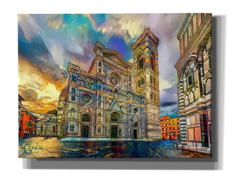 Image of 'Florence Italy Cathedral of Saint Mary of the Flower 2' by Pedro Gavidia, Canvas Wall Art