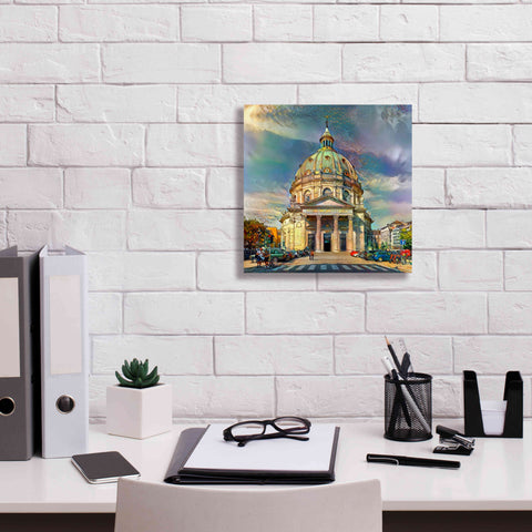 Image of 'Copenhagen Denmark Frederiks Church' by Pedro Gavidia, Canvas Wall Art,12 x 12