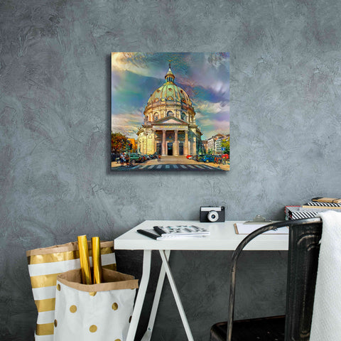 Image of 'Copenhagen Denmark Frederiks Church' by Pedro Gavidia, Canvas Wall Art,18 x 18