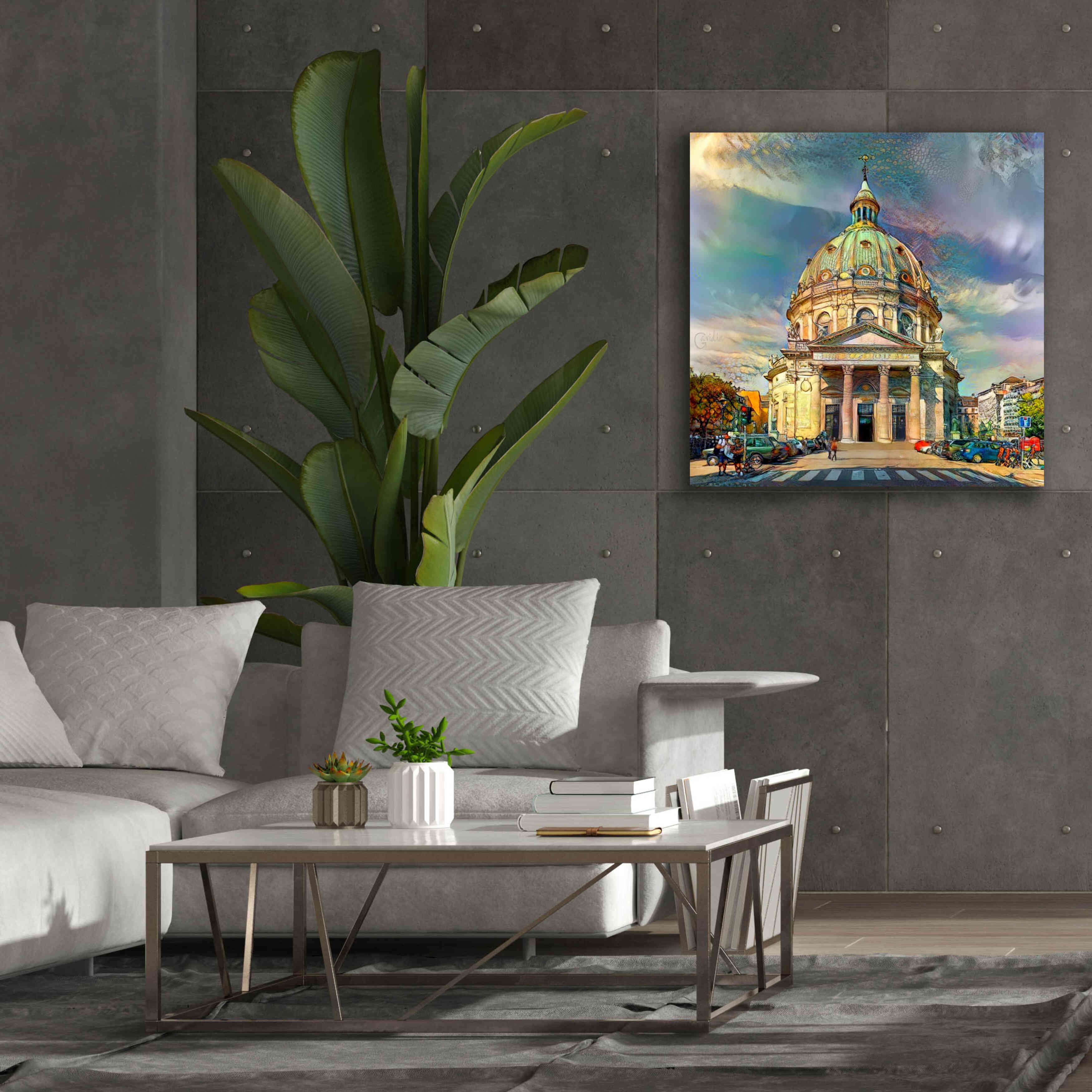 'Copenhagen Denmark Frederiks Church' by Pedro Gavidia, Canvas Wall Art,37 x 37