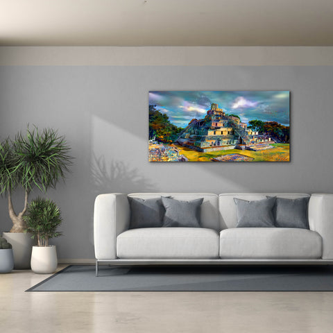 Image of 'Campeche Mexico Edzna Pyramid' by Pedro Gavidia, Canvas Wall Art,60 x 30