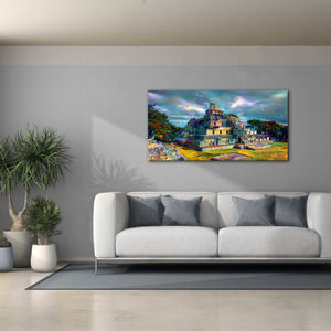'Campeche Mexico Edzna Pyramid' by Pedro Gavidia, Canvas Wall Art,60 x 30