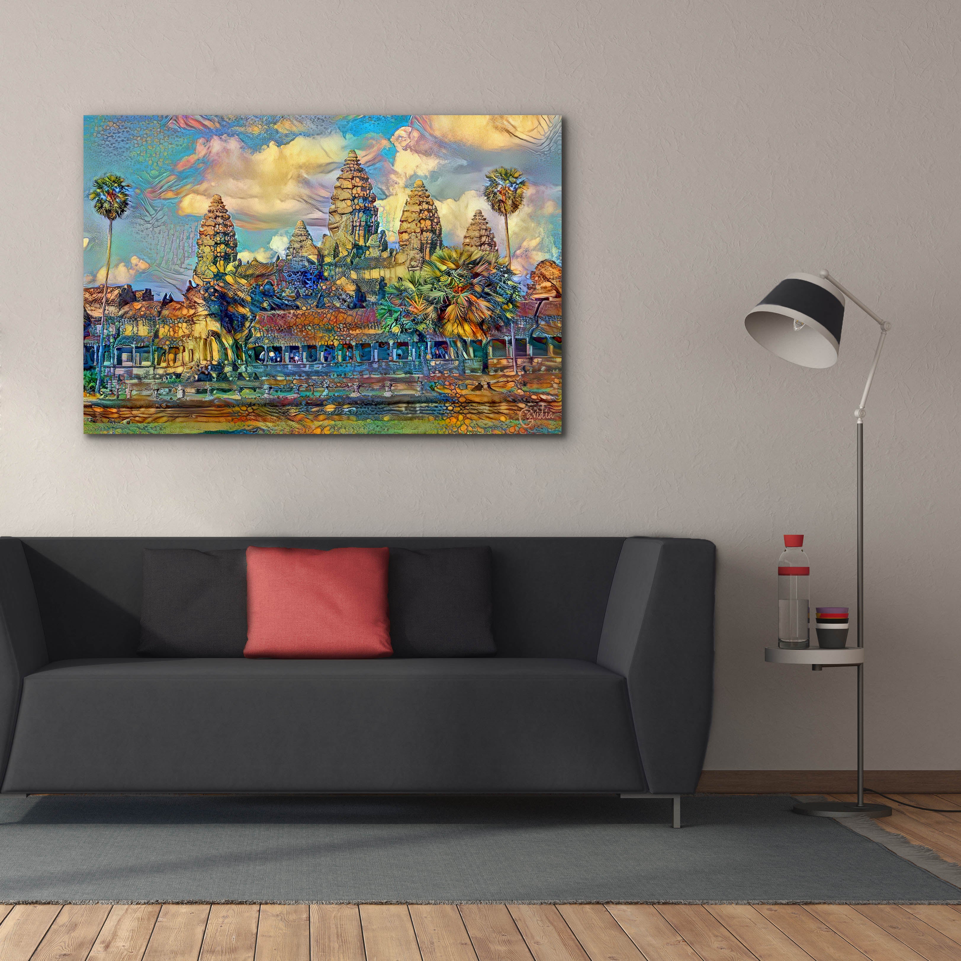 'Cambodia Angkor Wat' by Pedro Gavidia, Canvas Wall Art,60 x 40
