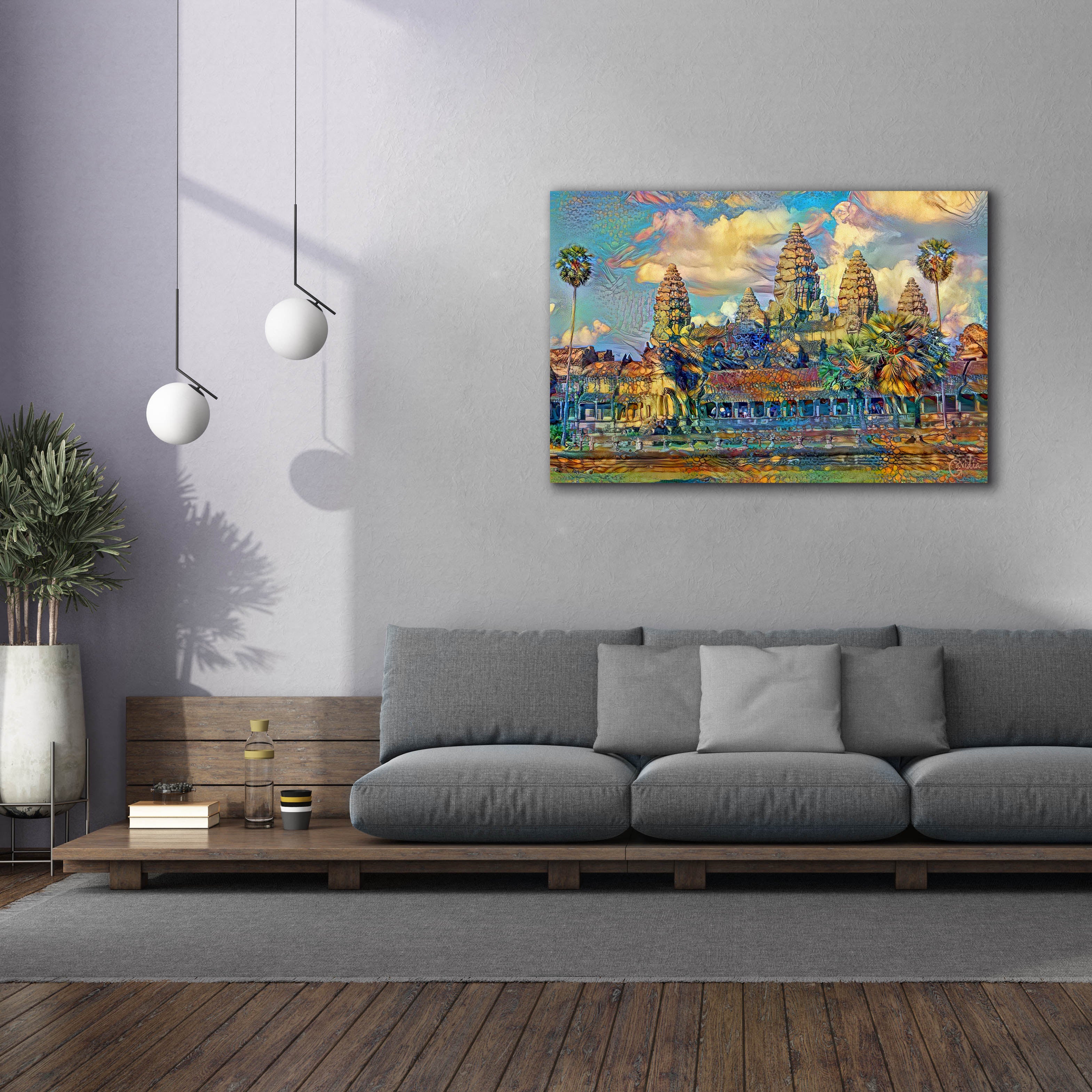 'Cambodia Angkor Wat' by Pedro Gavidia, Canvas Wall Art,60 x 40