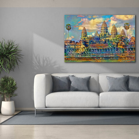 Image of 'Cambodia Angkor Wat' by Pedro Gavidia, Canvas Wall Art,60 x 40