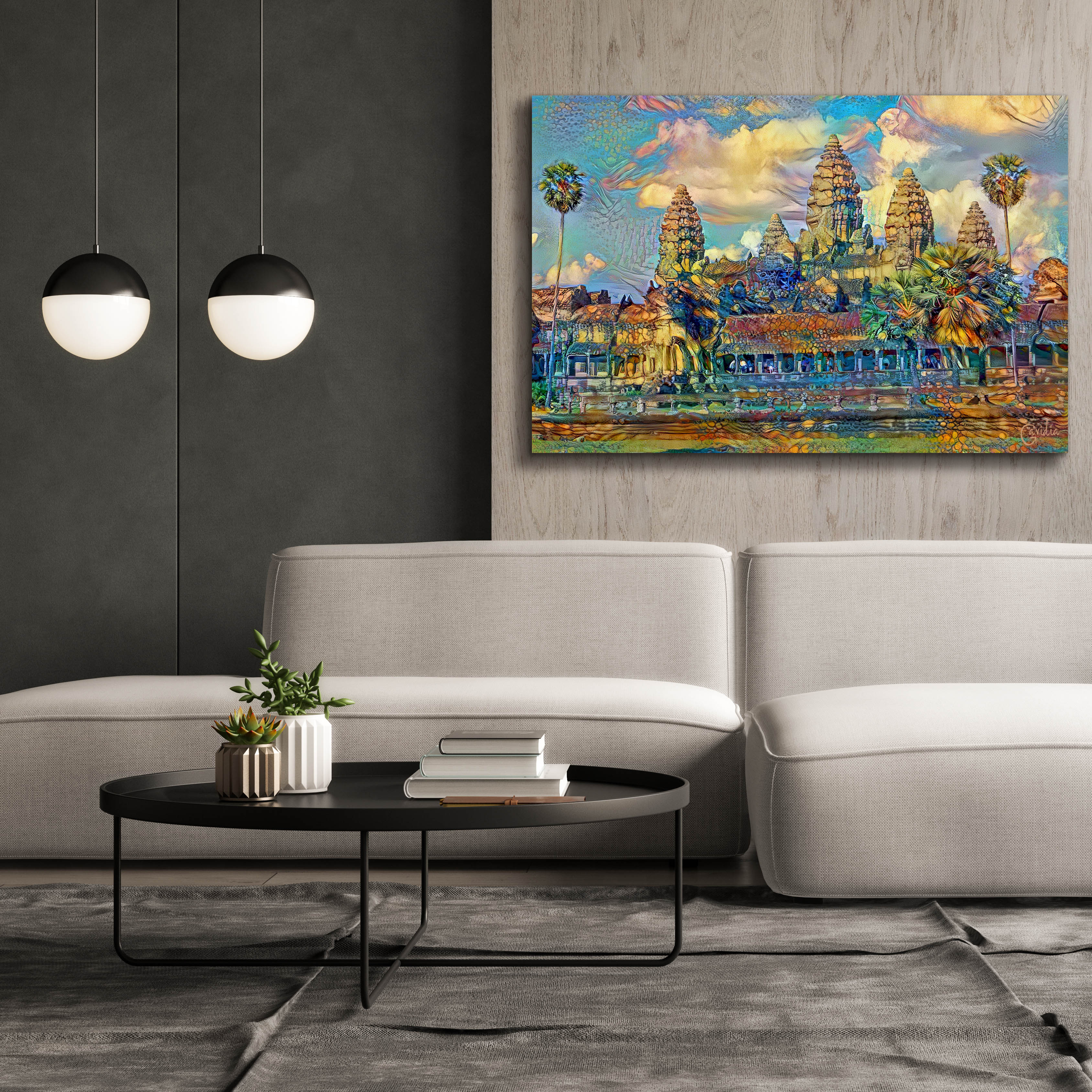 'Cambodia Angkor Wat' by Pedro Gavidia, Canvas Wall Art,60 x 40