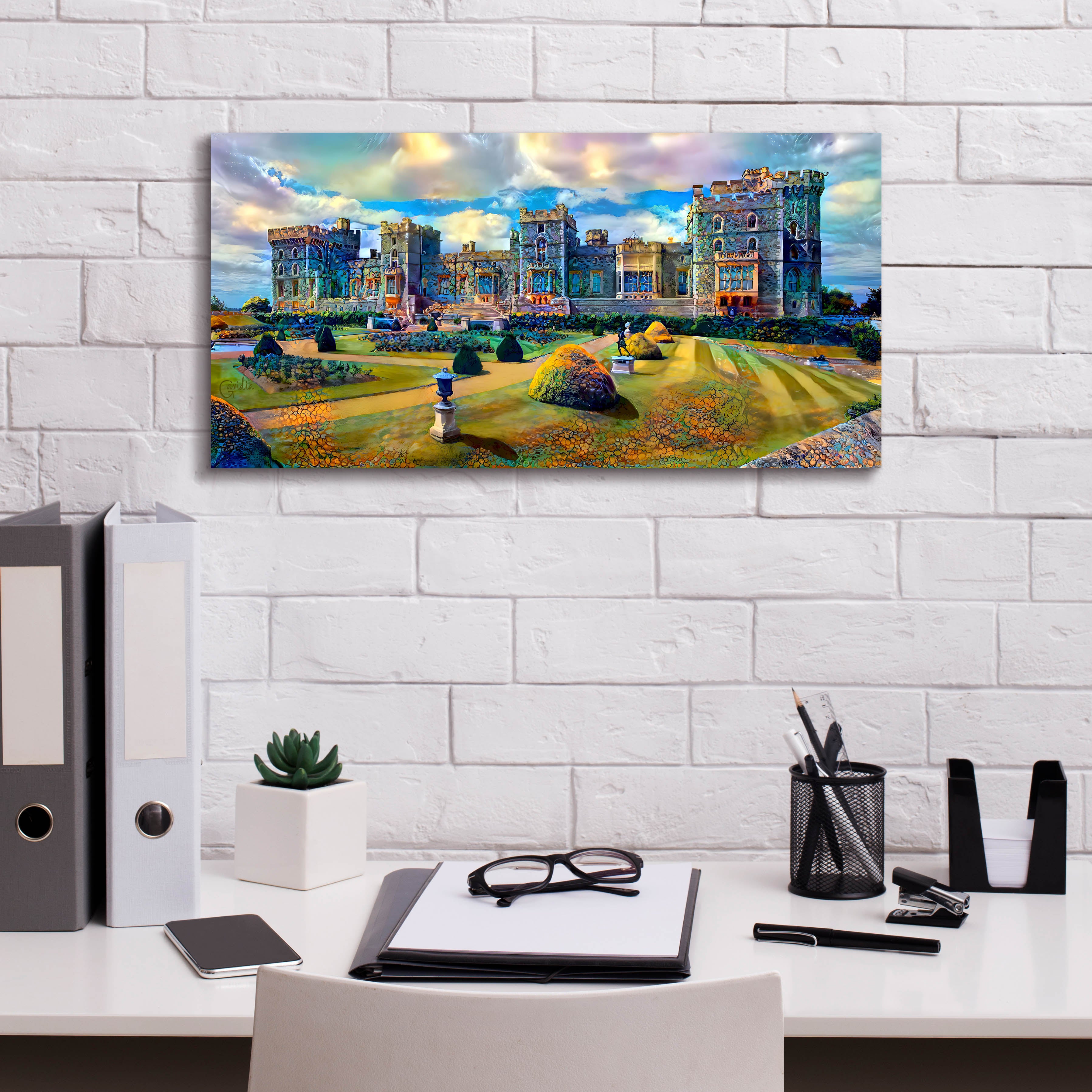 'Berkshire England Windsor Castle' by Pedro Gavidia, Canvas Wall Art,24 x 12