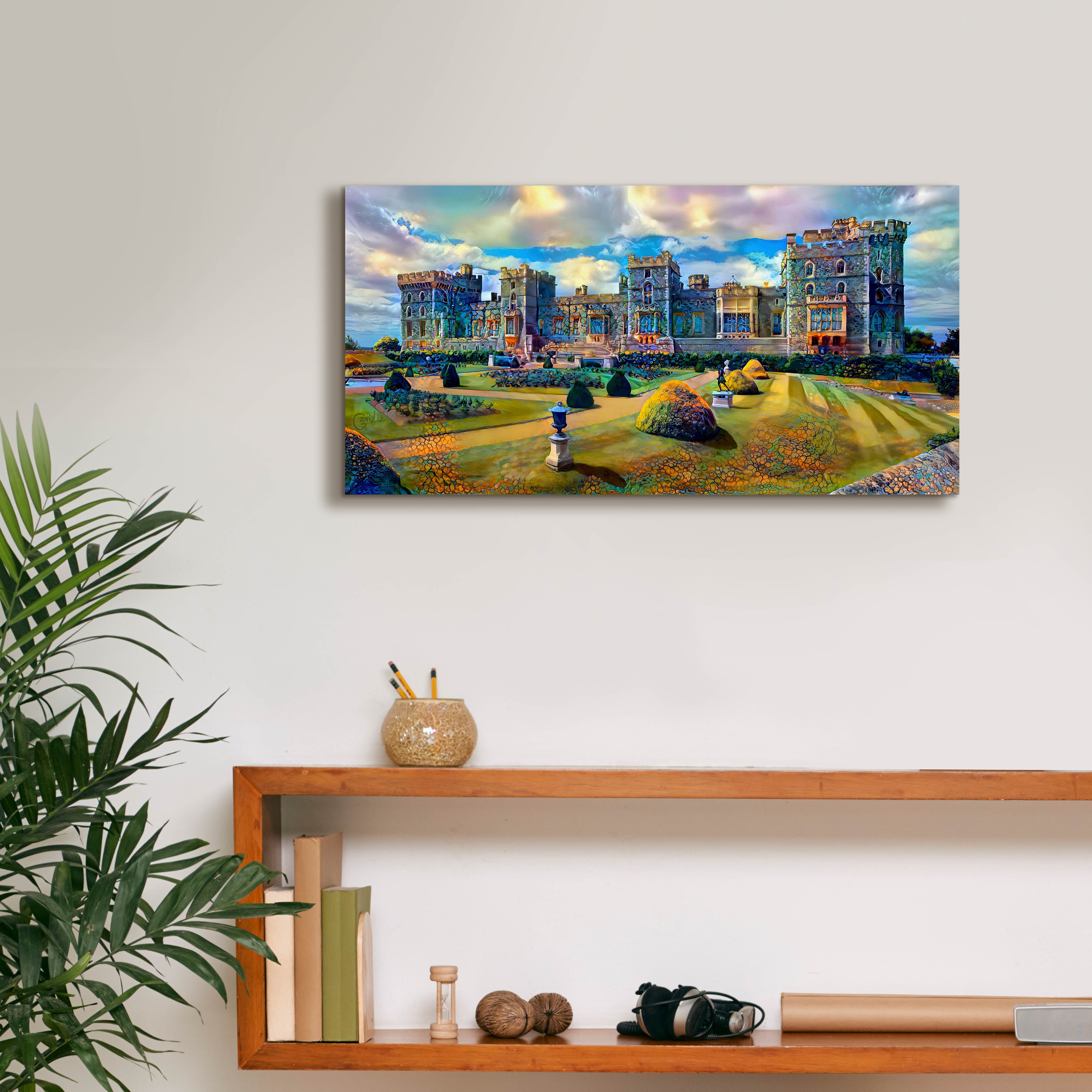 'Berkshire England Windsor Castle' by Pedro Gavidia, Canvas Wall Art,24 x 12