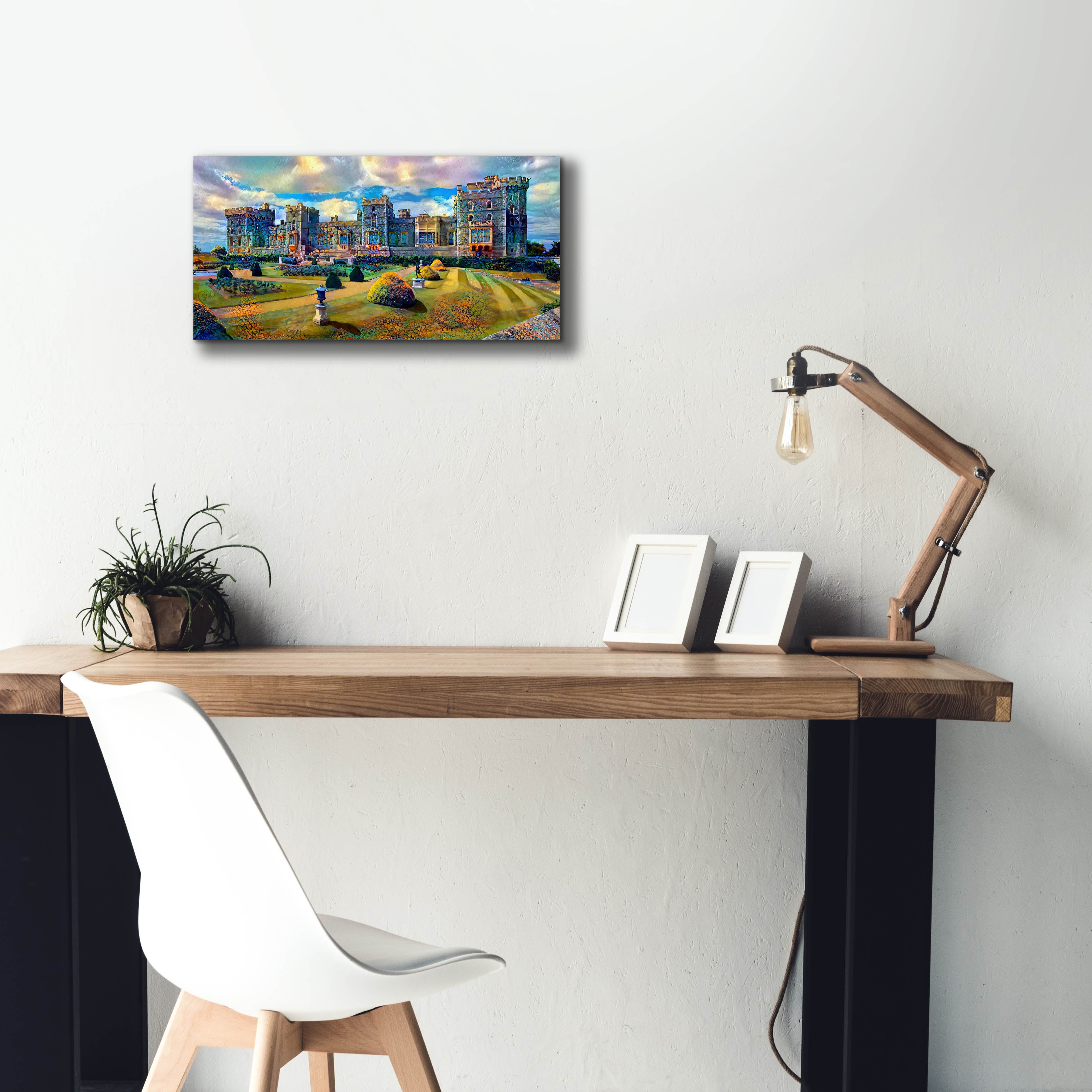 'Berkshire England Windsor Castle' by Pedro Gavidia, Canvas Wall Art,24 x 12