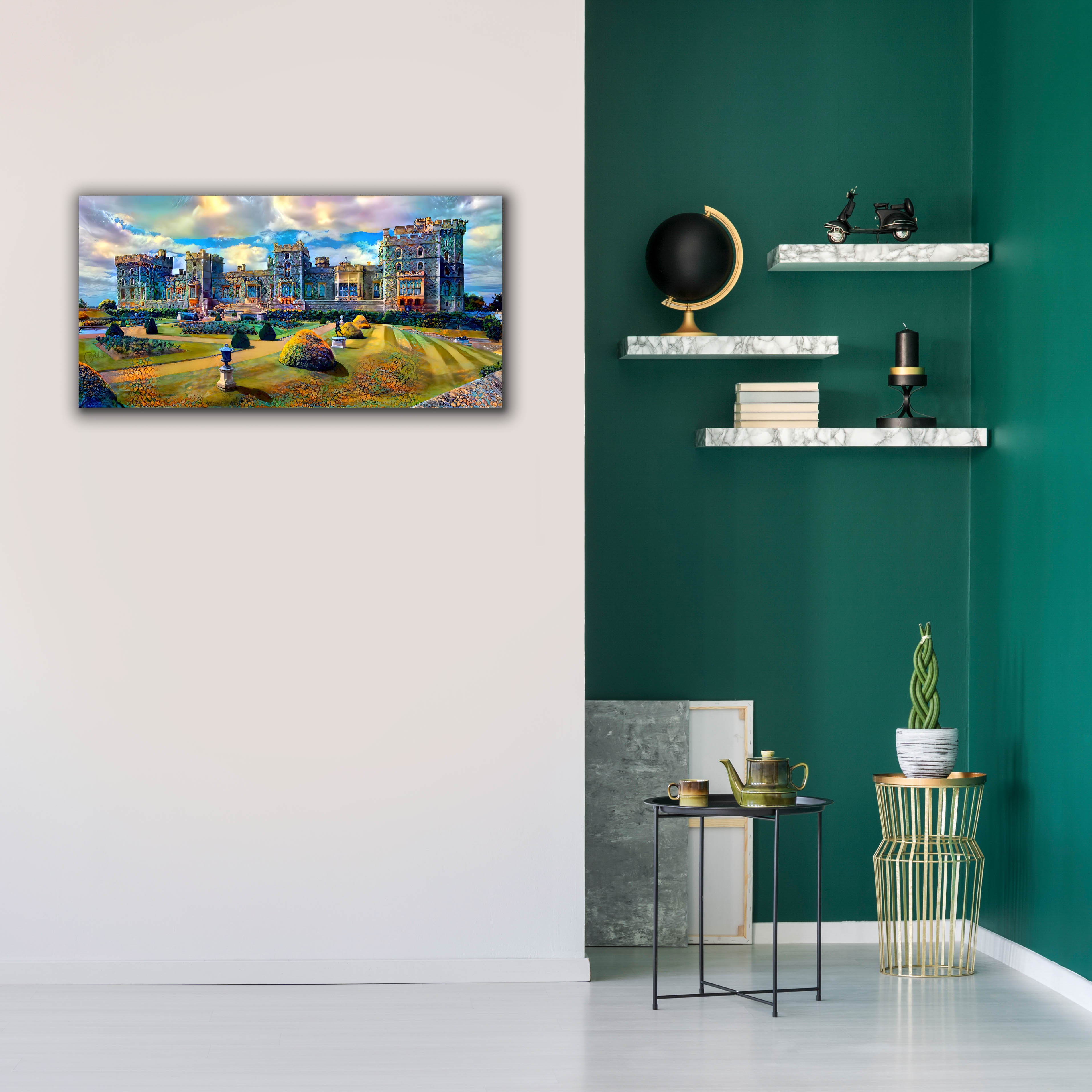 'Berkshire England Windsor Castle' by Pedro Gavidia, Canvas Wall Art,40 x 20