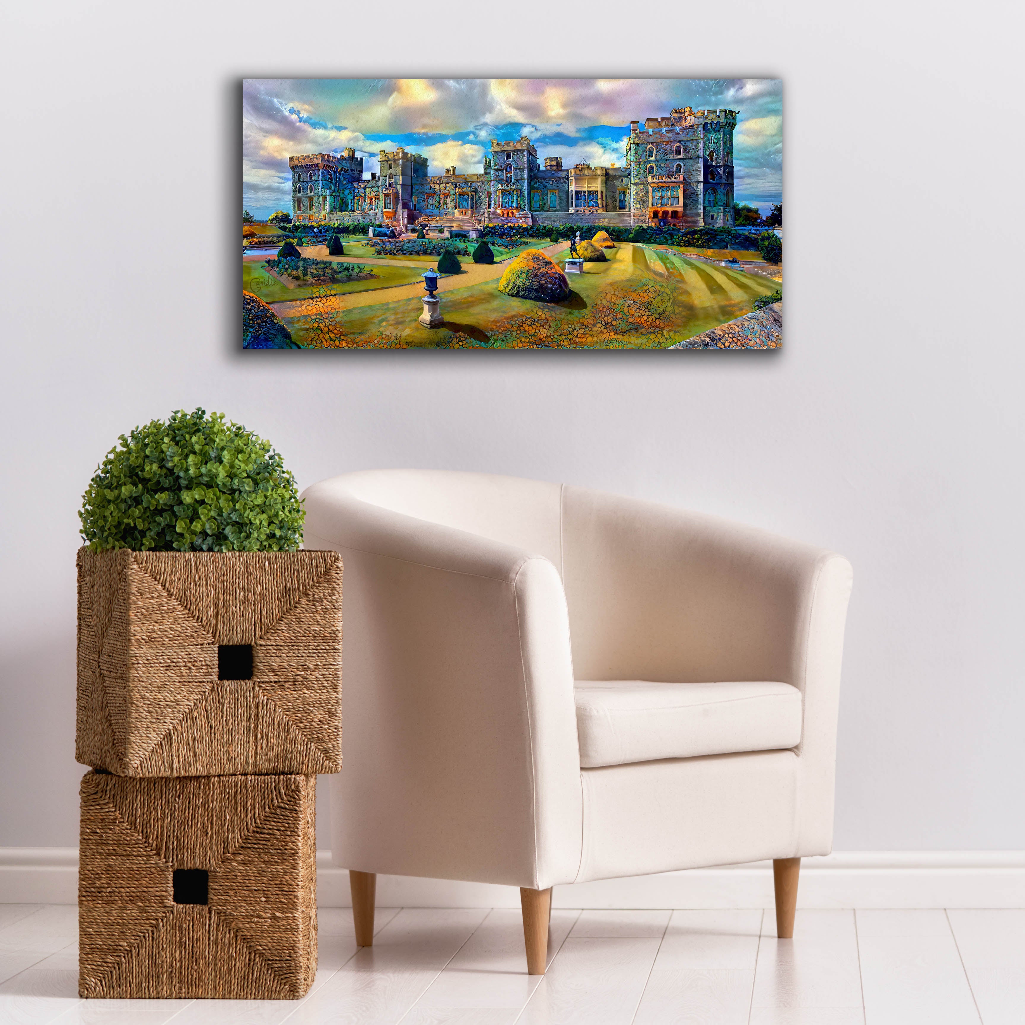 'Berkshire England Windsor Castle' by Pedro Gavidia, Canvas Wall Art,40 x 20