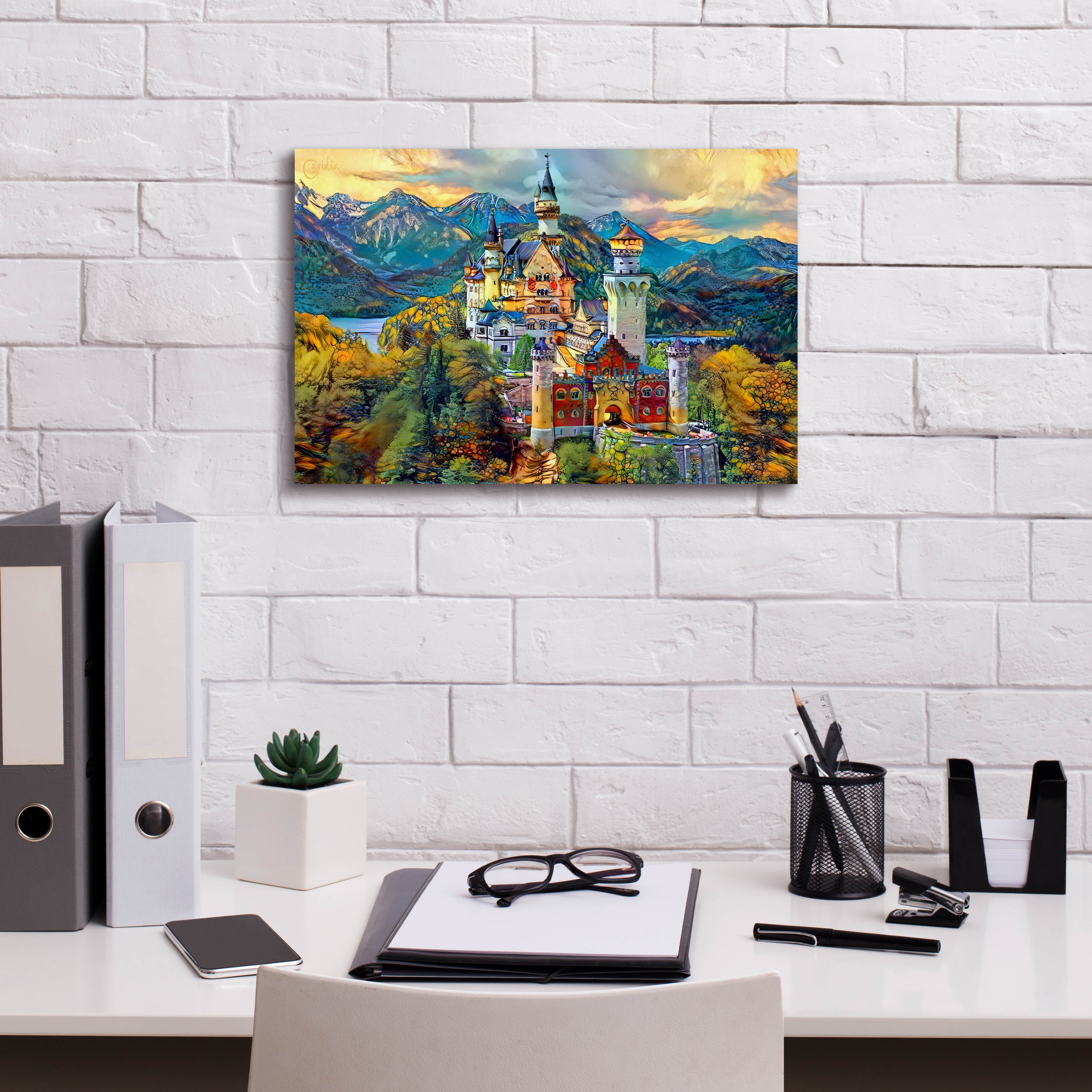 'Baviera Fussen Germany Neuschwanstein castle' by Pedro Gavidia, Canvas Wall Art,18 x 12