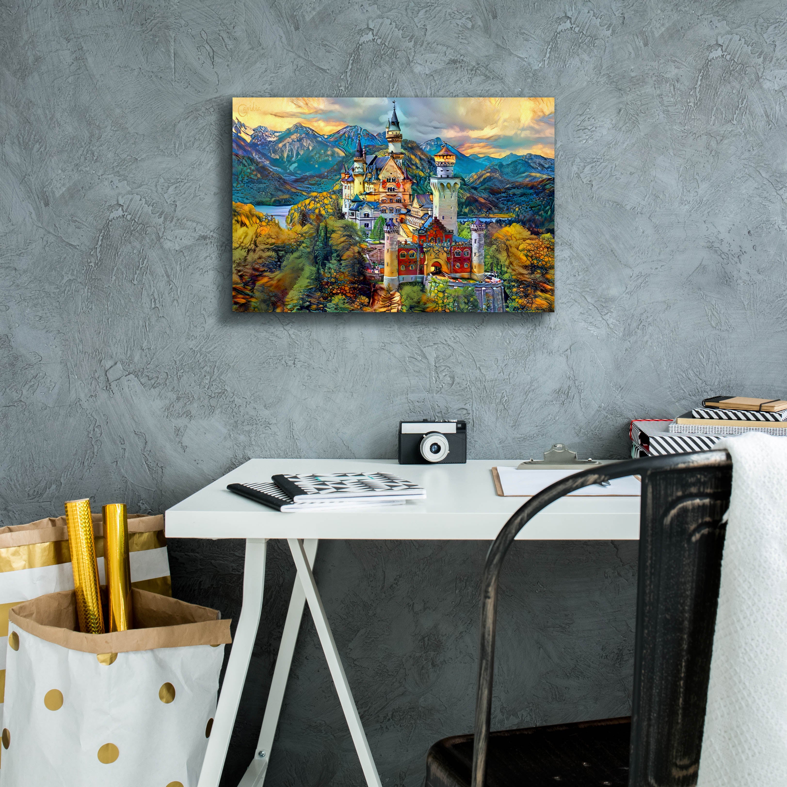'Baviera Fussen Germany Neuschwanstein castle' by Pedro Gavidia, Canvas Wall Art,18 x 12
