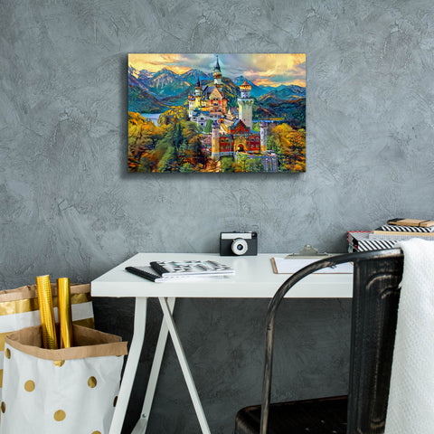 Image of 'Baviera Fussen Germany Neuschwanstein castle' by Pedro Gavidia, Canvas Wall Art,18 x 12