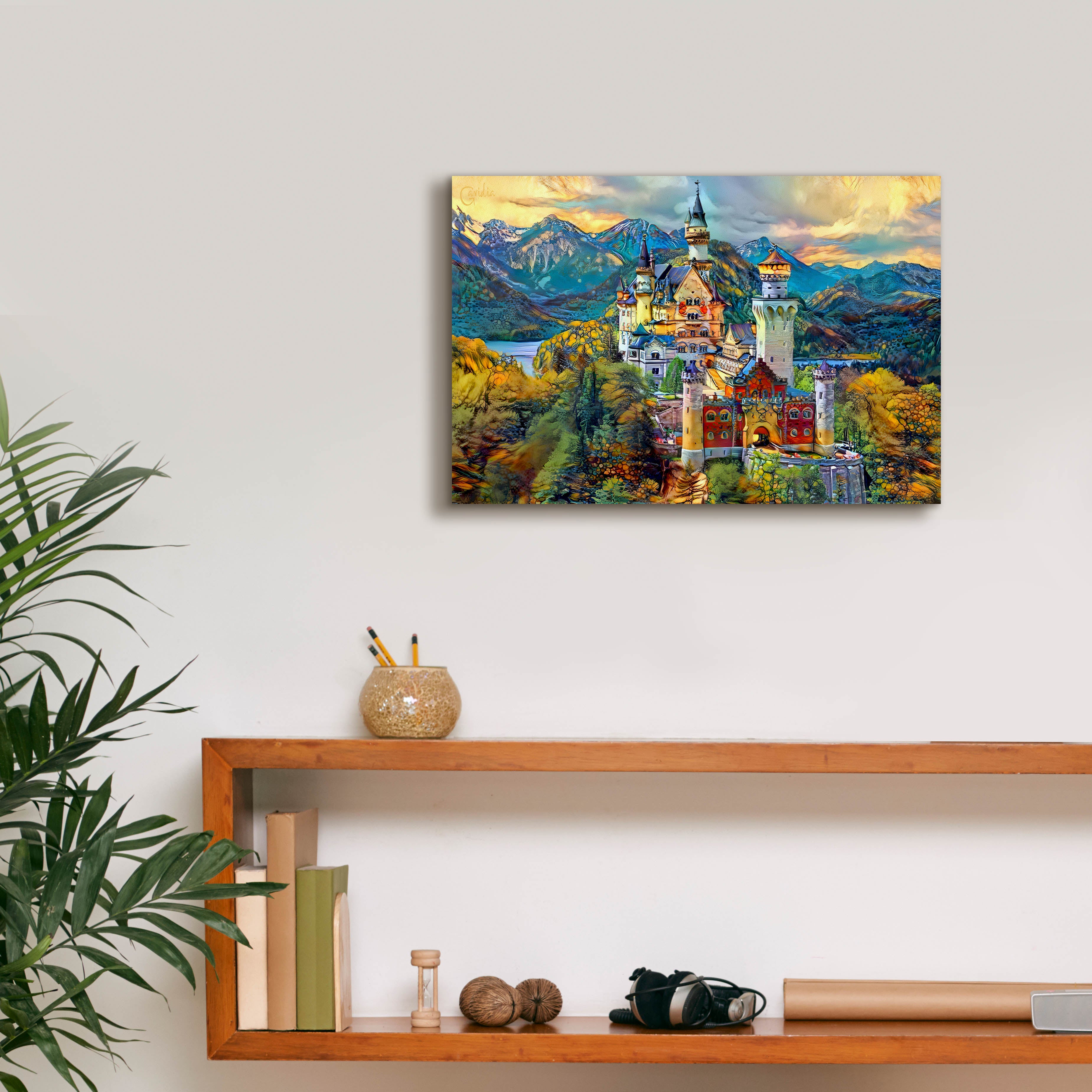 'Baviera Fussen Germany Neuschwanstein castle' by Pedro Gavidia, Canvas Wall Art,18 x 12