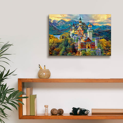 Image of 'Baviera Fussen Germany Neuschwanstein castle' by Pedro Gavidia, Canvas Wall Art,18 x 12