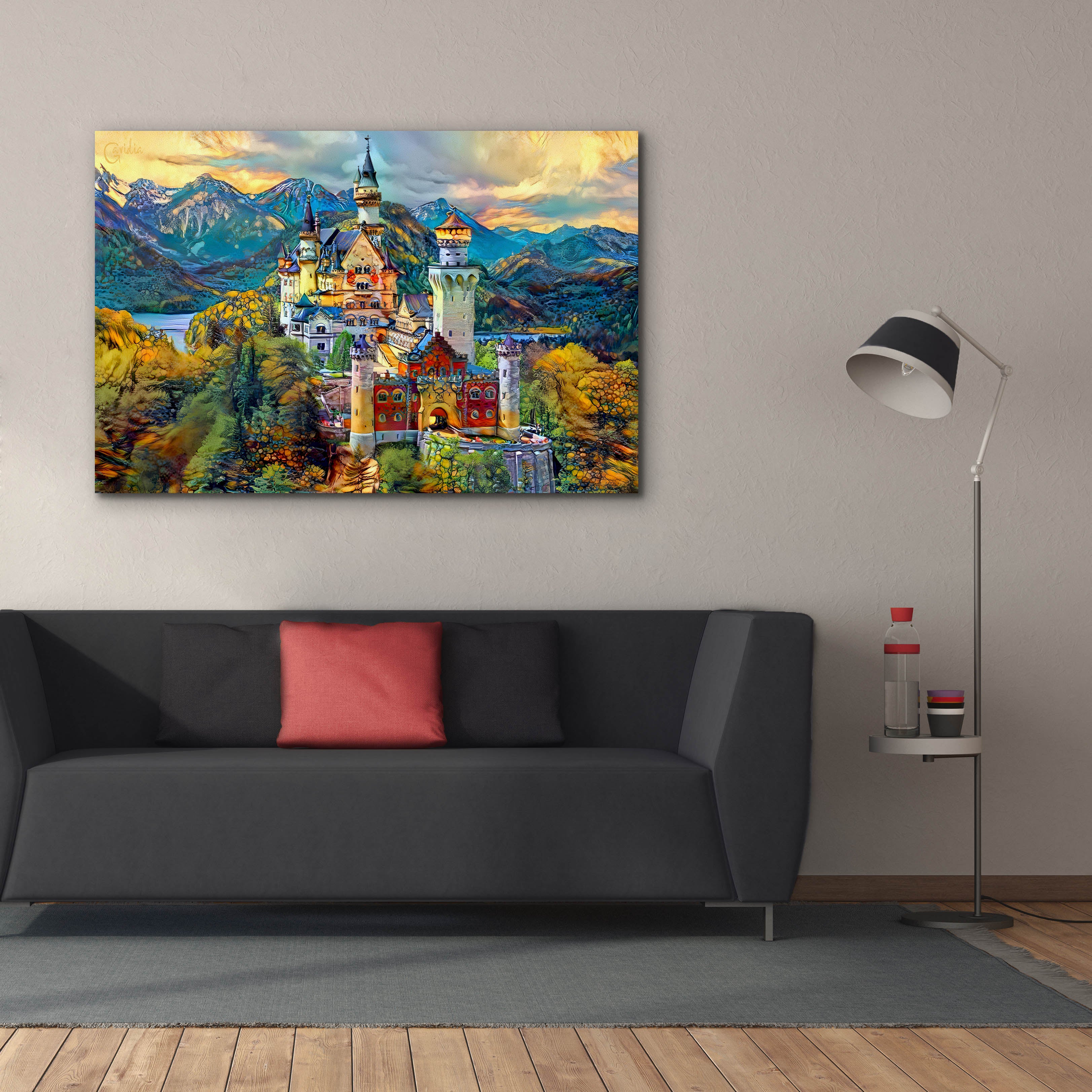 'Baviera Fussen Germany Neuschwanstein castle' by Pedro Gavidia, Canvas Wall Art,60 x 40