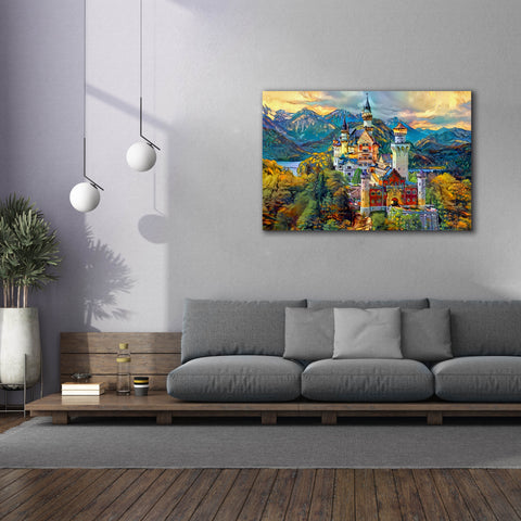 Image of 'Baviera Fussen Germany Neuschwanstein castle' by Pedro Gavidia, Canvas Wall Art,60 x 40