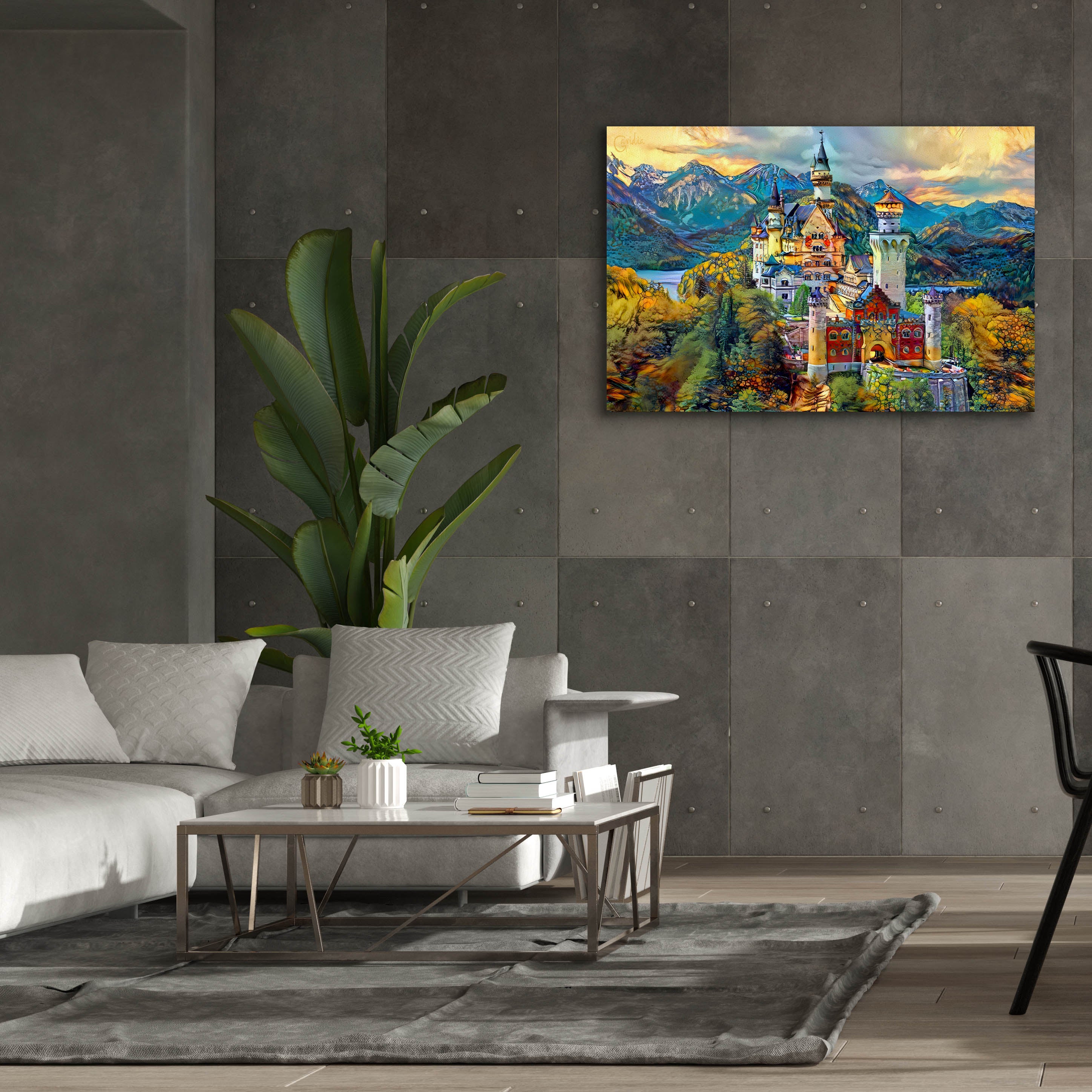 'Baviera Fussen Germany Neuschwanstein castle' by Pedro Gavidia, Canvas Wall Art,60 x 40