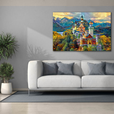 Image of 'Baviera Fussen Germany Neuschwanstein castle' by Pedro Gavidia, Canvas Wall Art,60 x 40
