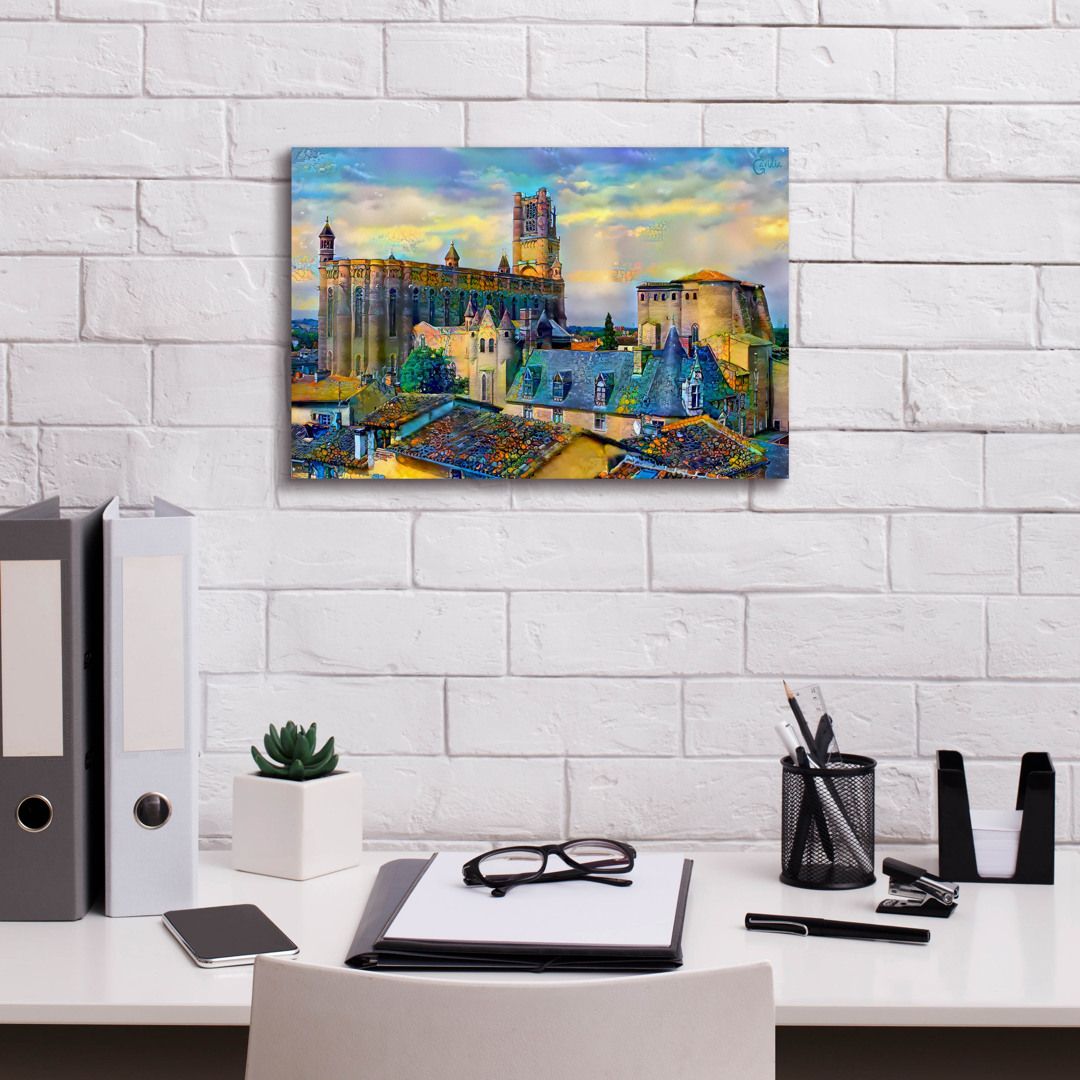 'Albi France Cathedral Basilica of Saint Cecilia' by Pedro Gavidia, Canvas Wall Art,18 x 12