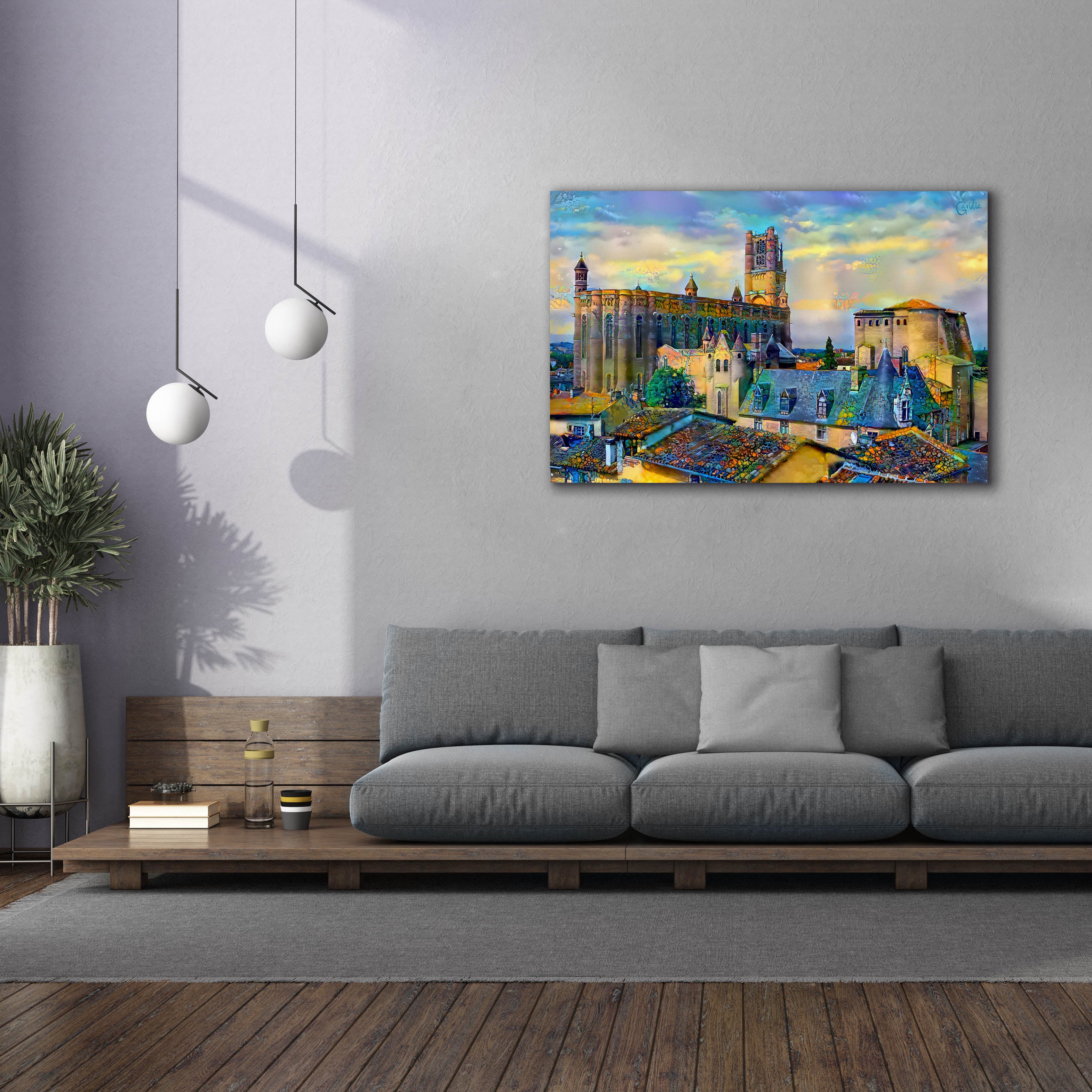 'Albi France Cathedral Basilica of Saint Cecilia' by Pedro Gavidia, Canvas Wall Art,60 x 40