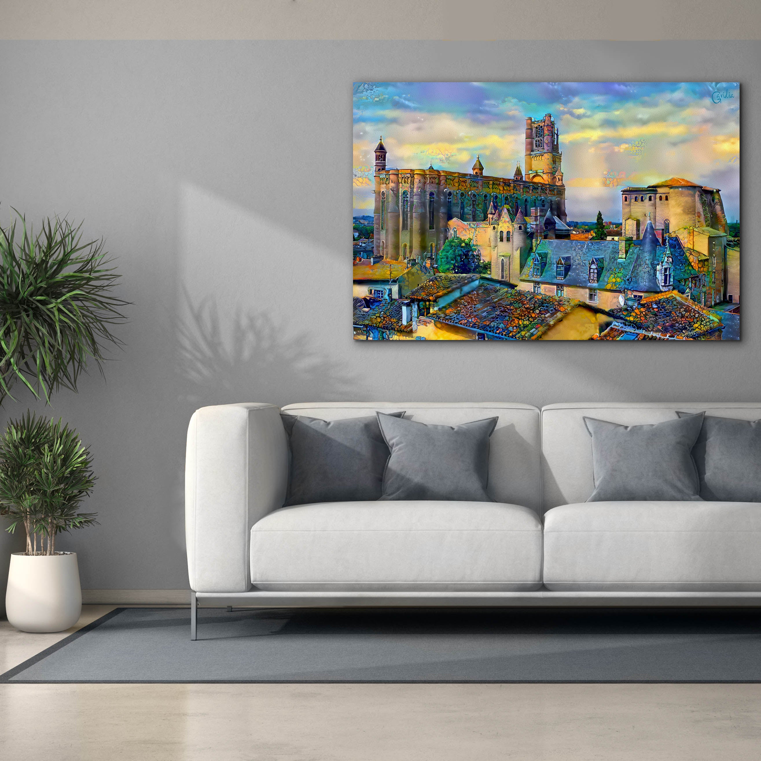 'Albi France Cathedral Basilica of Saint Cecilia' by Pedro Gavidia, Canvas Wall Art,60 x 40