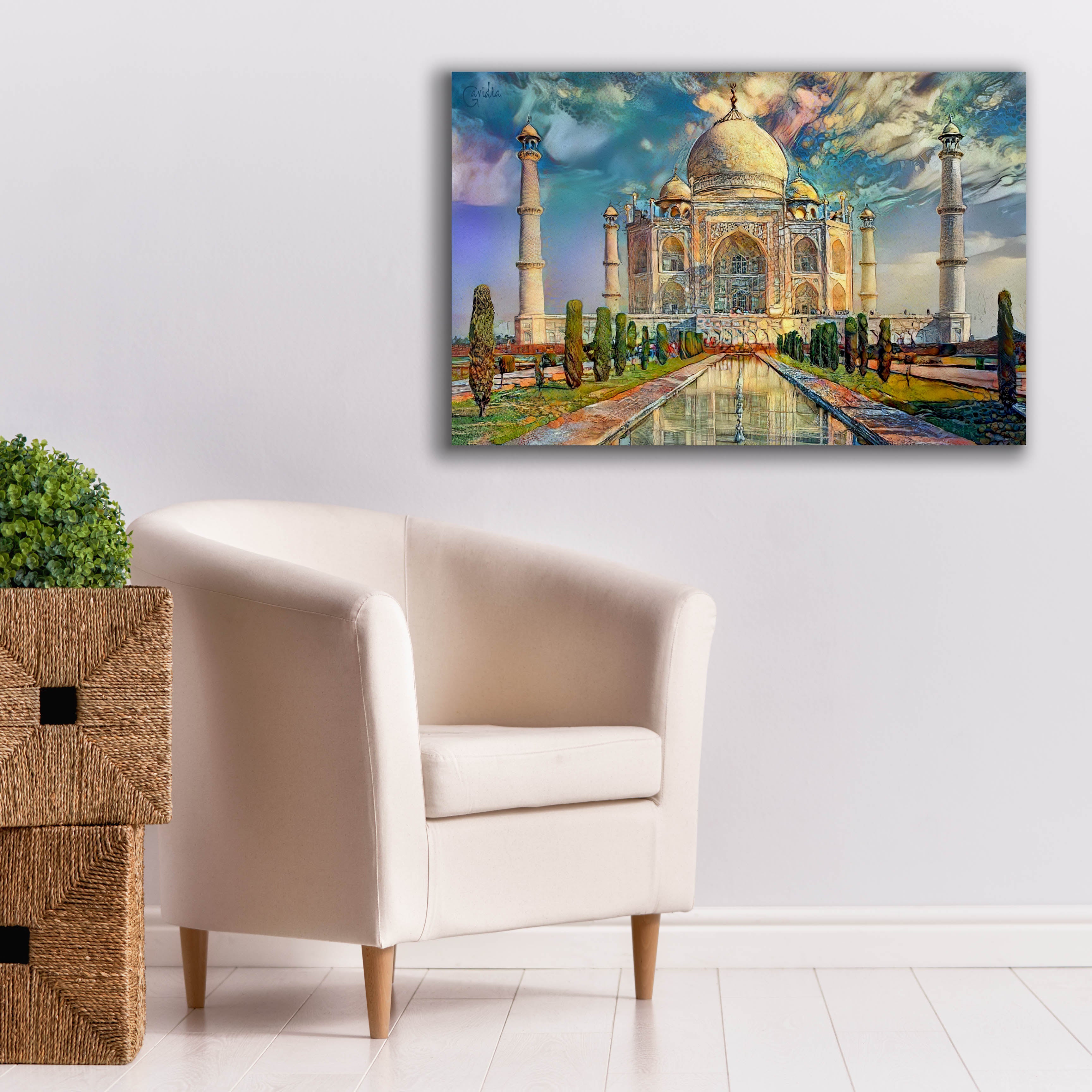 'Agra Uttar Pradesh India Taj Mahal' by Pedro Gavidia, Canvas Wall Art,40 x 26