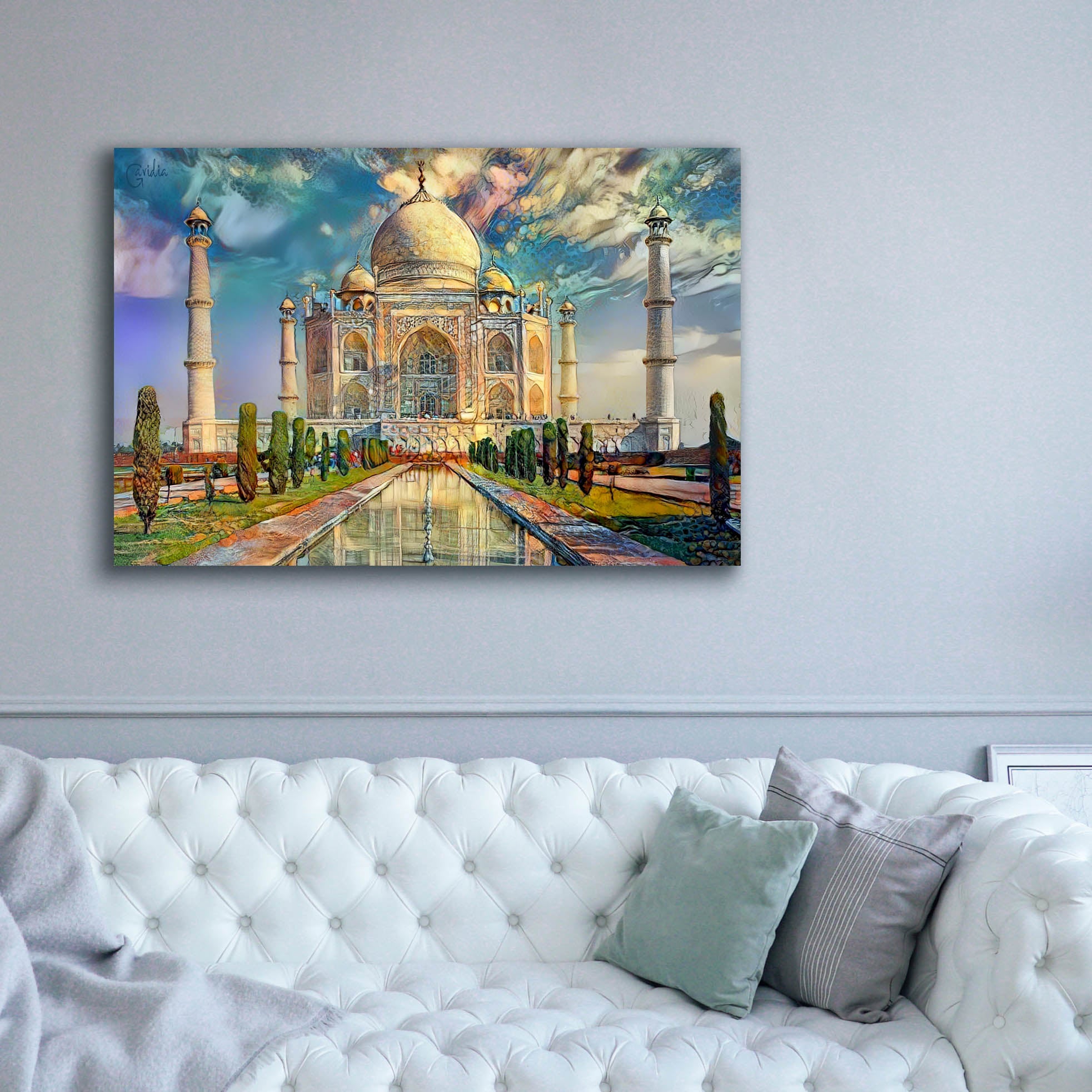 'Agra Uttar Pradesh India Taj Mahal' by Pedro Gavidia, Canvas Wall Art,60 x 40