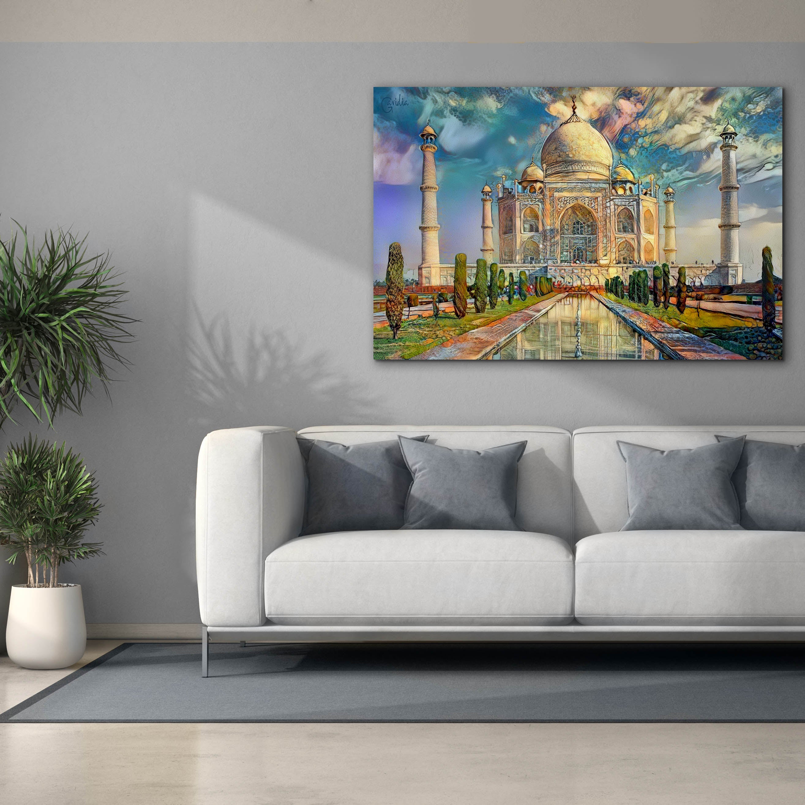 'Agra Uttar Pradesh India Taj Mahal' by Pedro Gavidia, Canvas Wall Art,60 x 40
