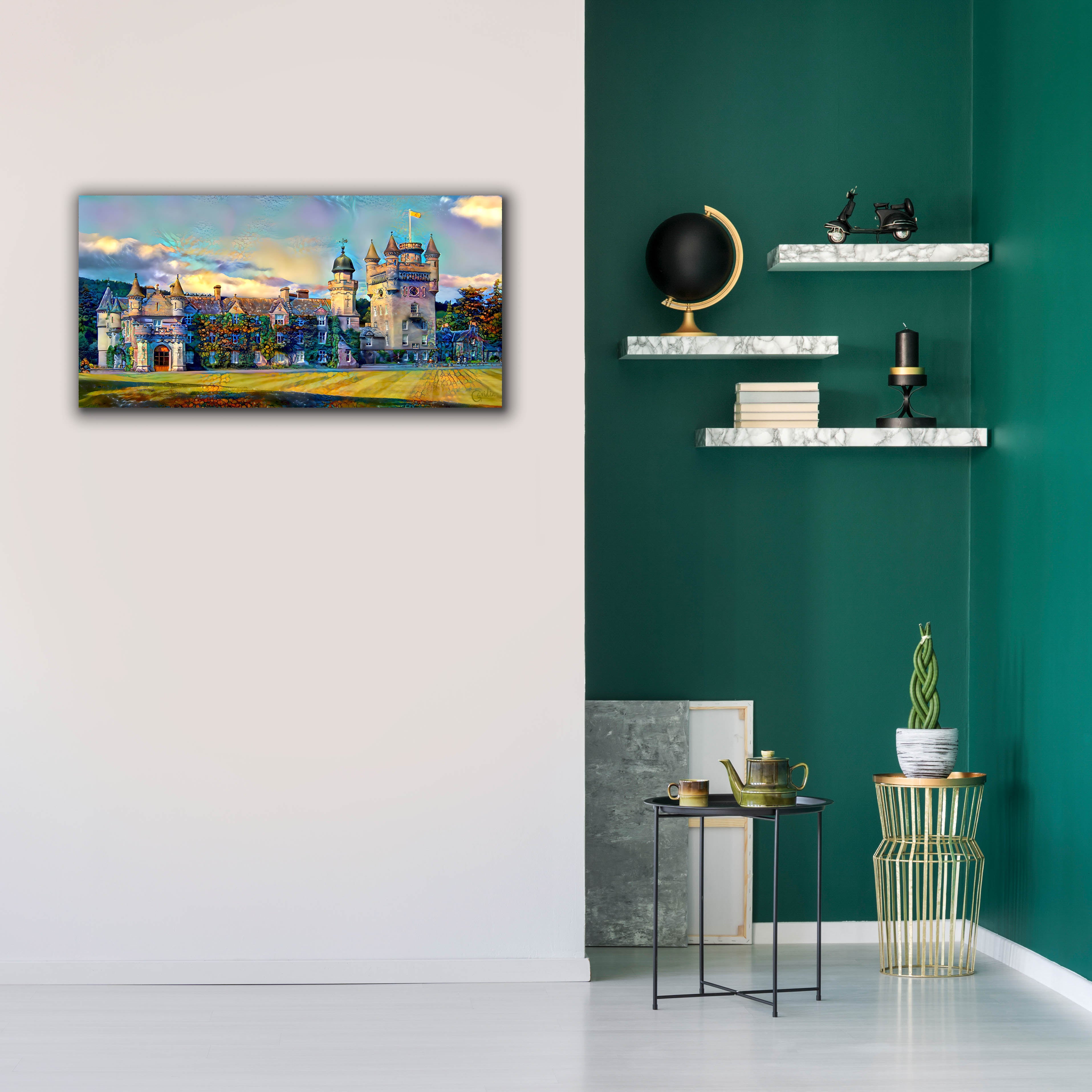 'Aberdeenshire Scotland Balmoral Castle' by Pedro Gavidia, Canvas Wall Art,40 x 20