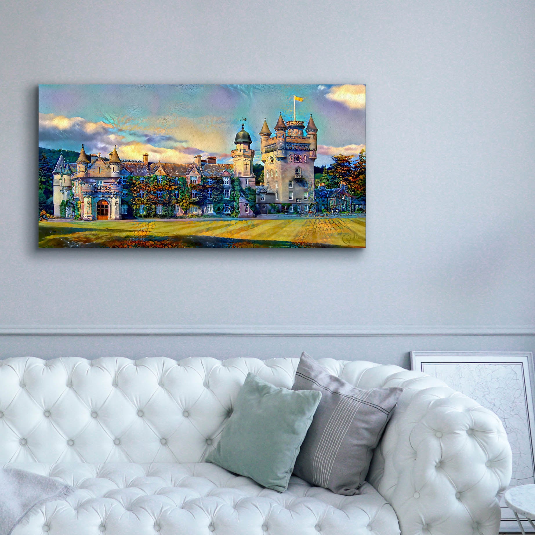'Aberdeenshire Scotland Balmoral Castle' by Pedro Gavidia, Canvas Wall Art,60 x 30