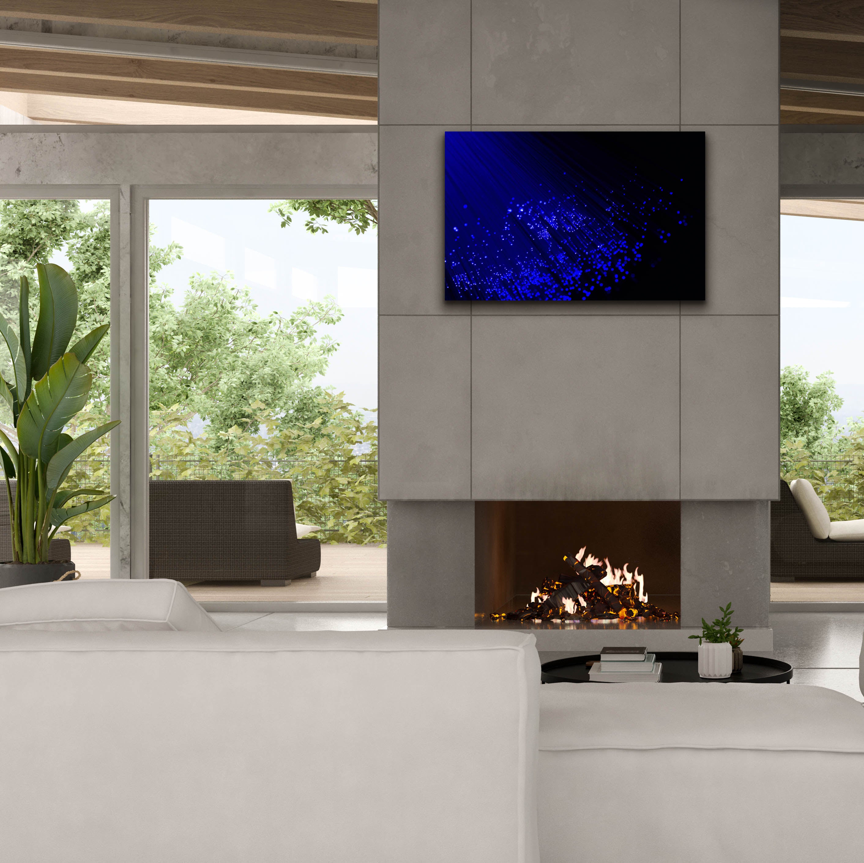 'Twilight Rain' by Epic Portfolio, Canvas Wall Art,40 x 26