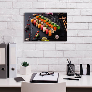 'Sushi Board' by Epic Portfolio, Canvas Wall Art,18 x 12