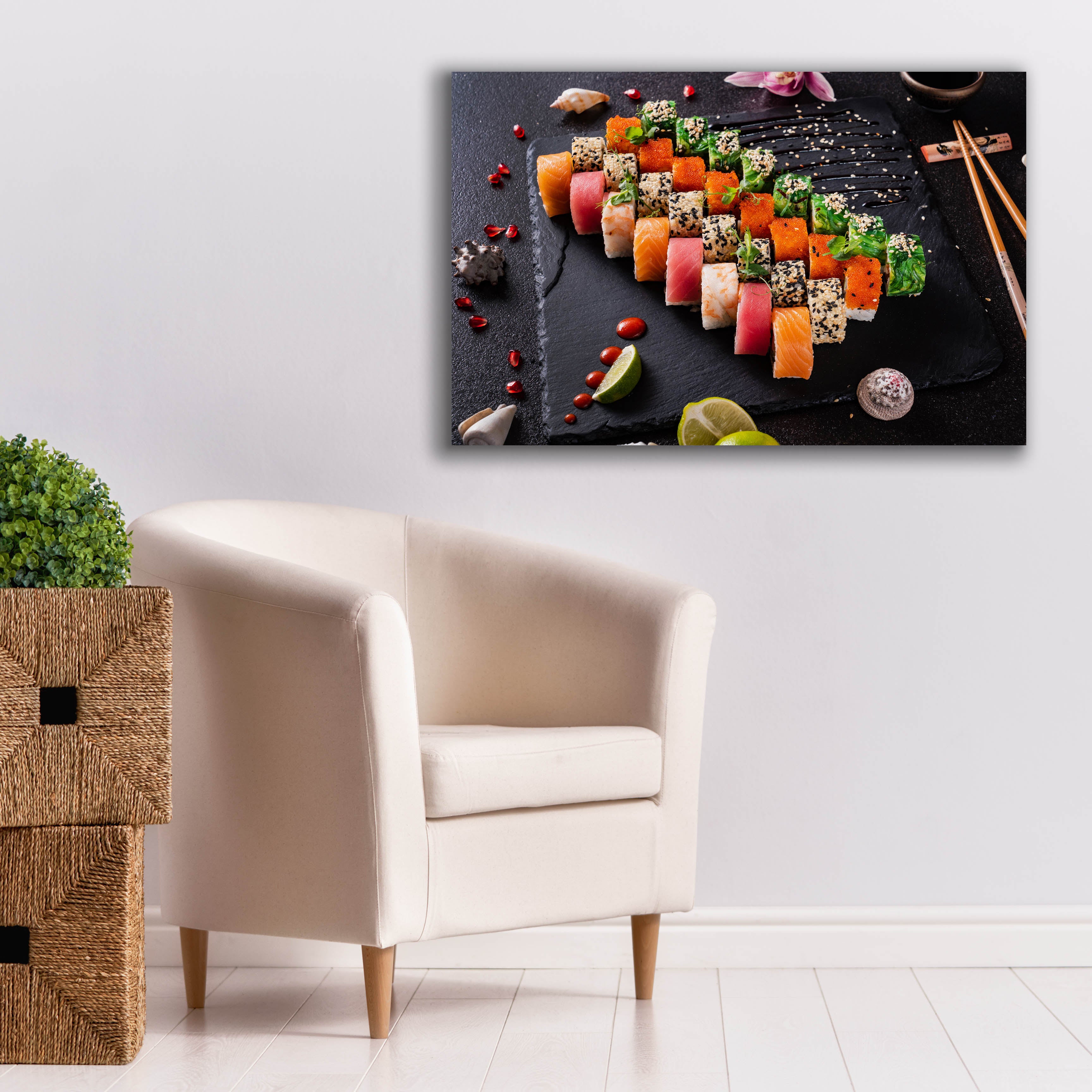 'Sushi Board' by Epic Portfolio, Canvas Wall Art,40 x 26