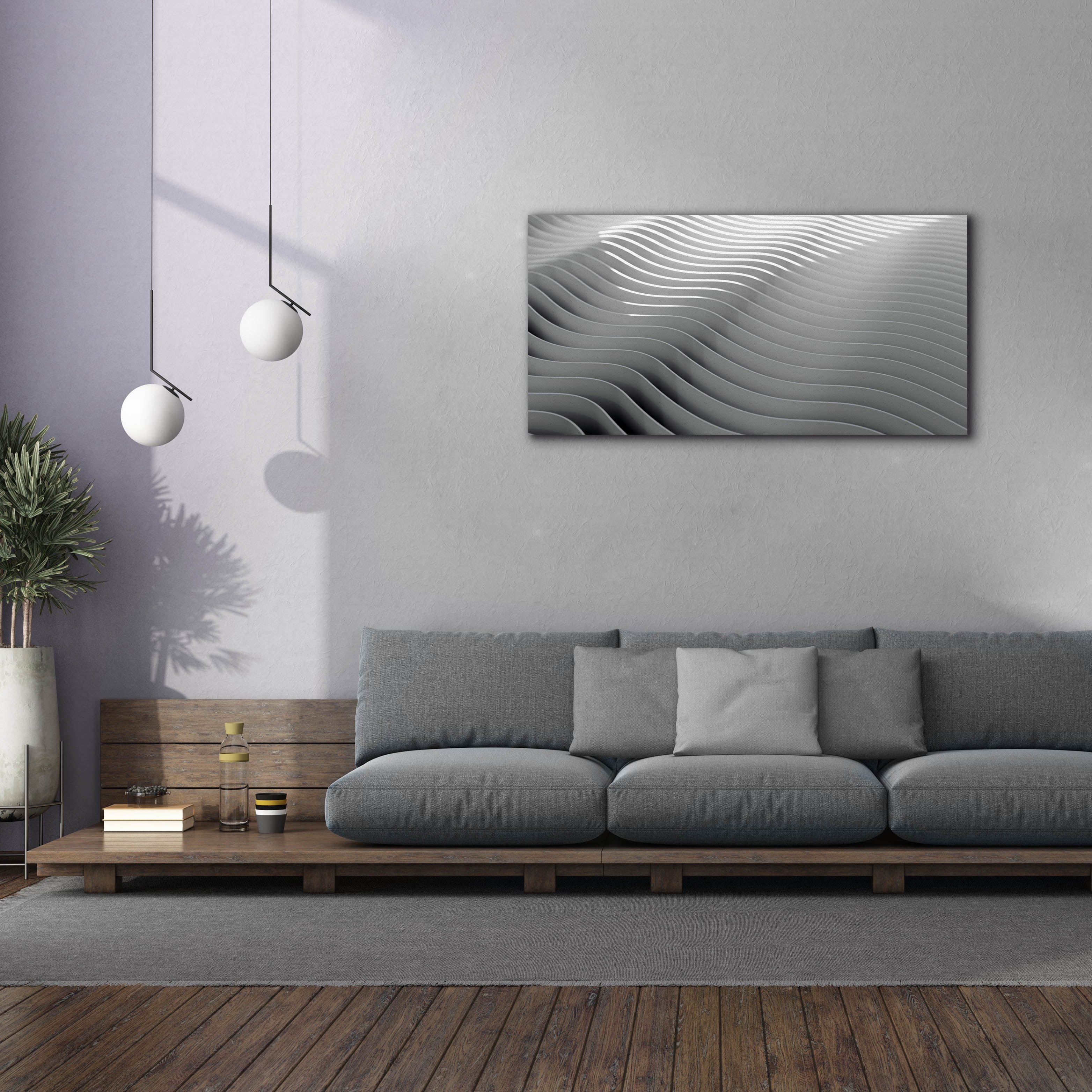 'Steel Desert' by Epic Portfolio, Canvas Wall Art,60 x 30