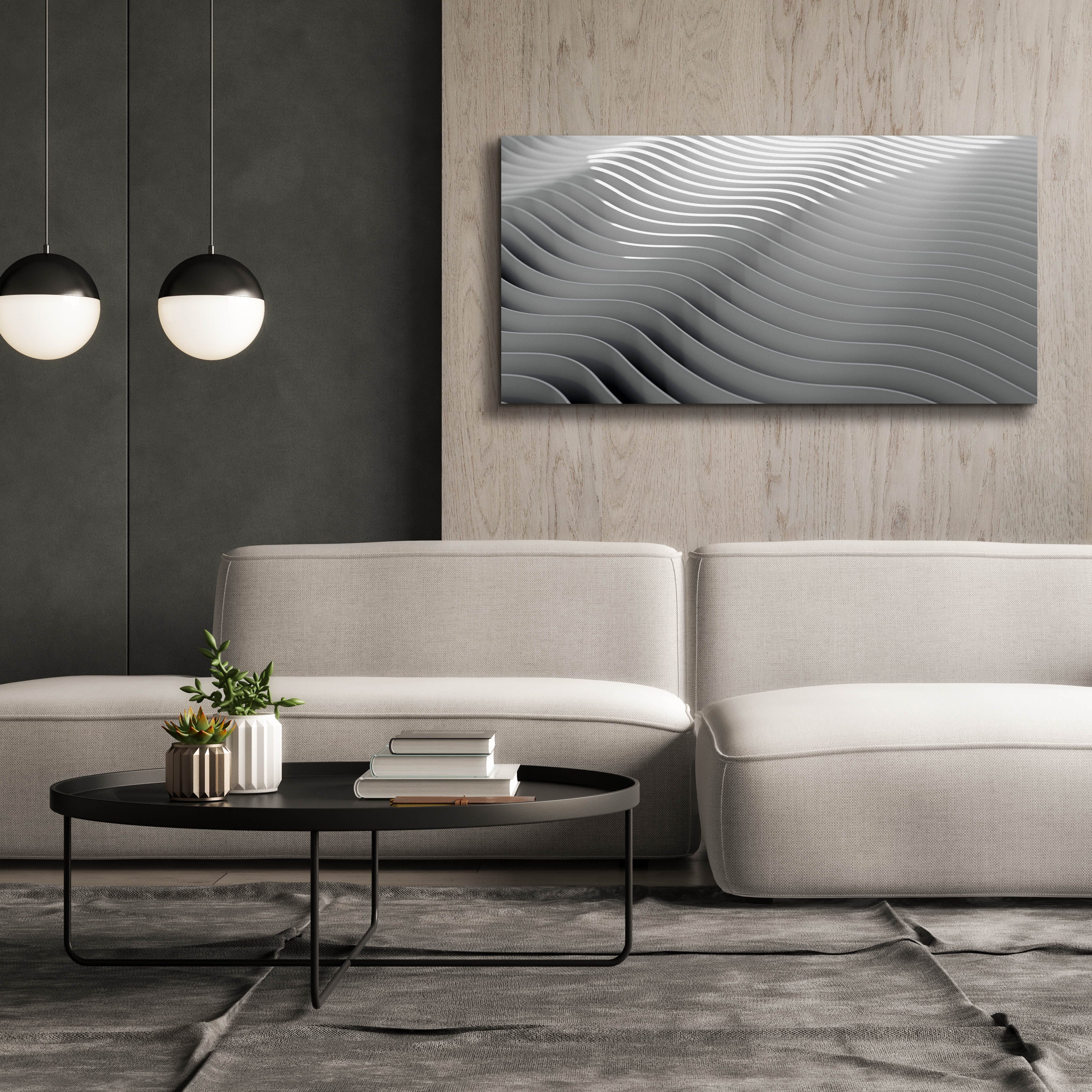 'Steel Desert' by Epic Portfolio, Canvas Wall Art,60 x 30