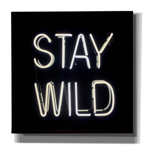 Image of 'Stay Wild In Neon White' by Epic Portfolio, Canvas Wall Art