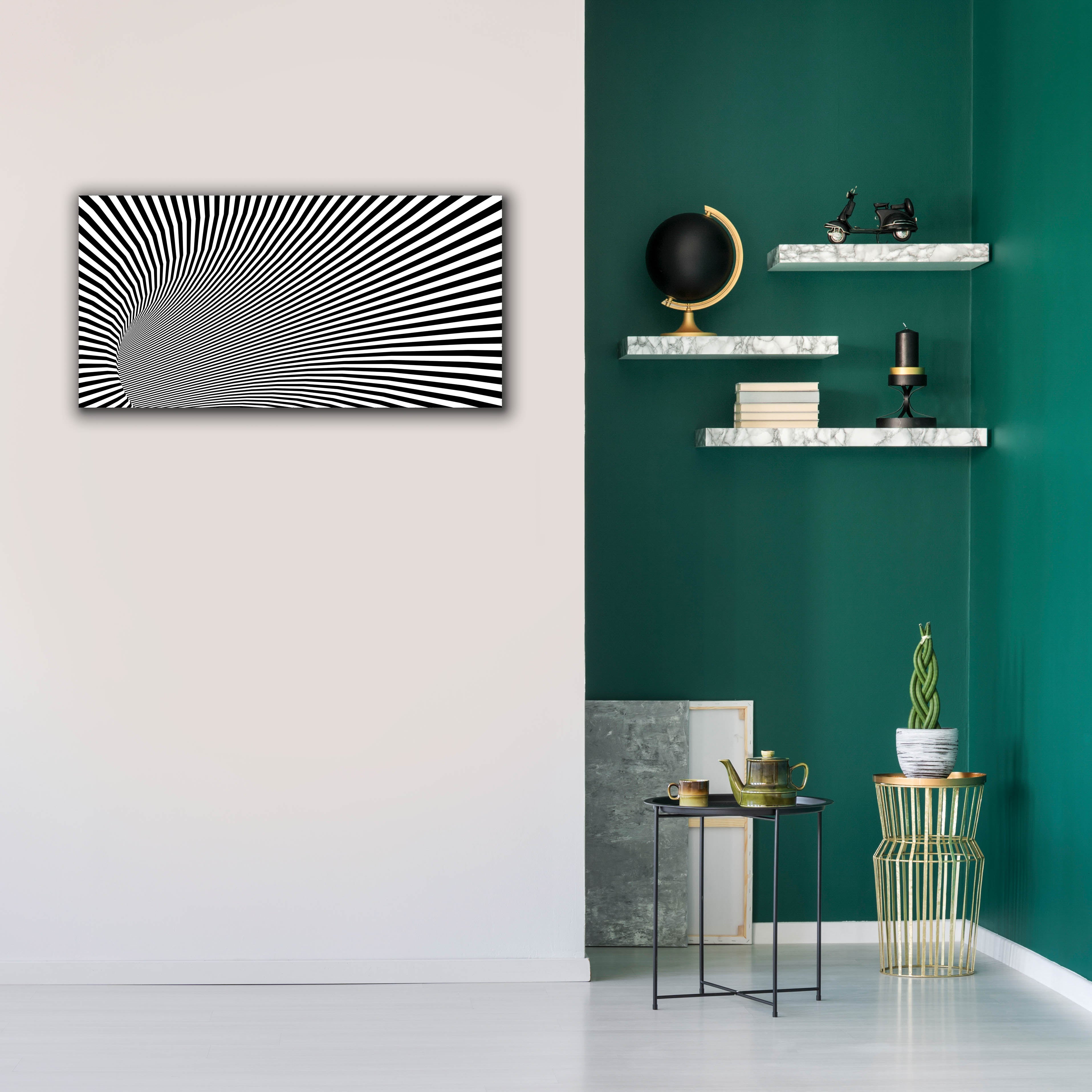 'Psychedelic Twisted Circle' by Epic Portfolio, Canvas Wall Art,40 x 20