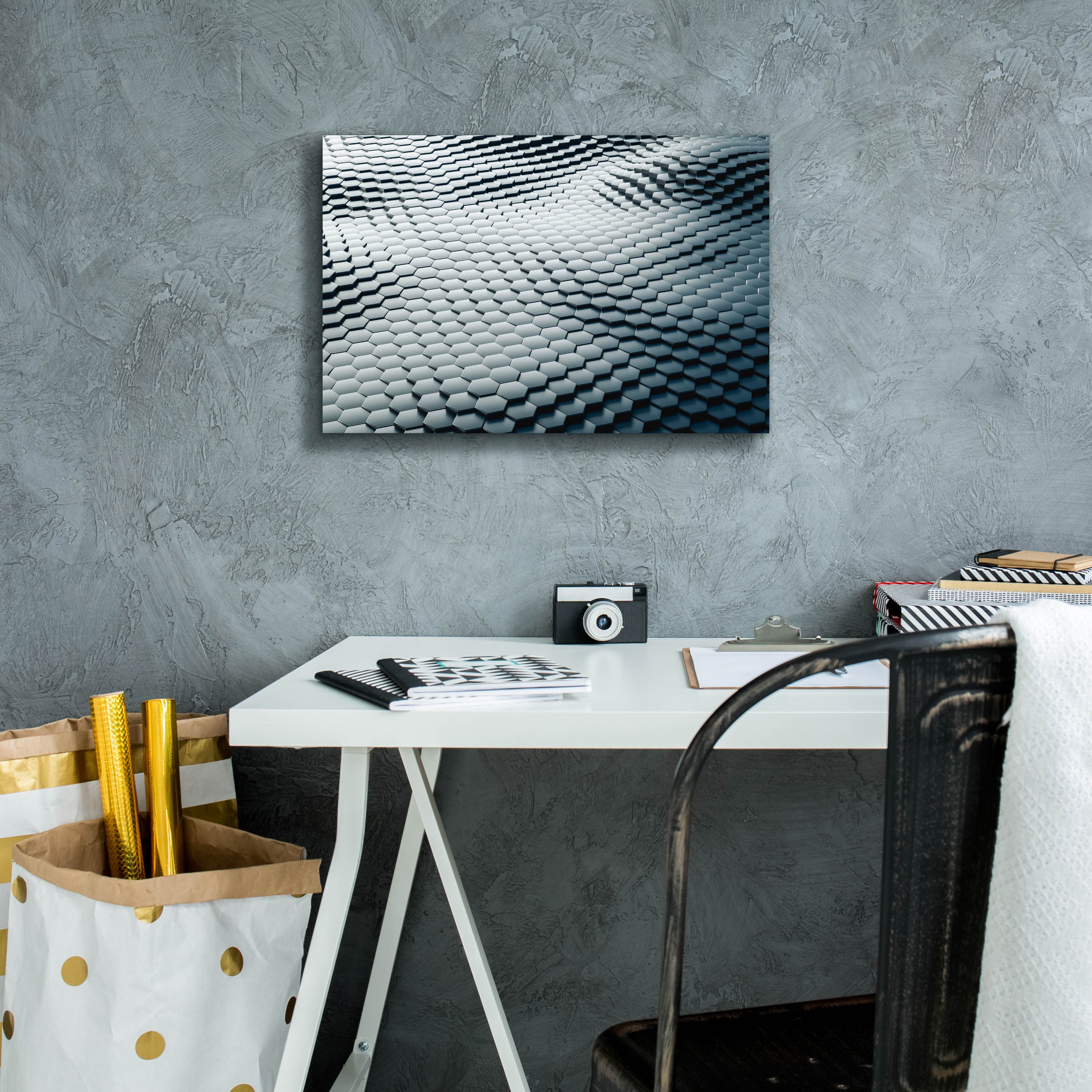 'Platinum Snake' by Epic Portfolio, Canvas Wall Art,18 x 12