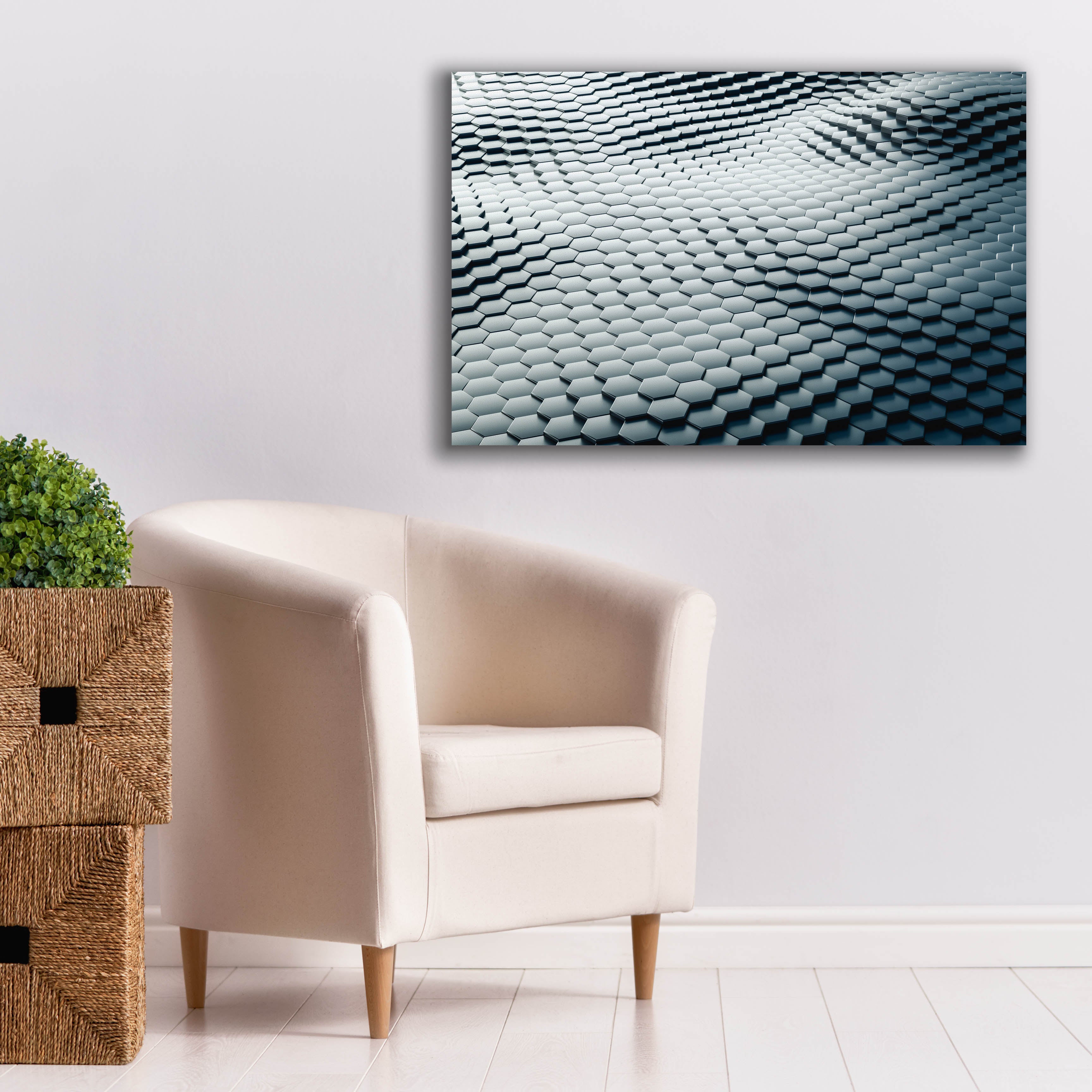 'Platinum Snake' by Epic Portfolio, Canvas Wall Art,40 x 26