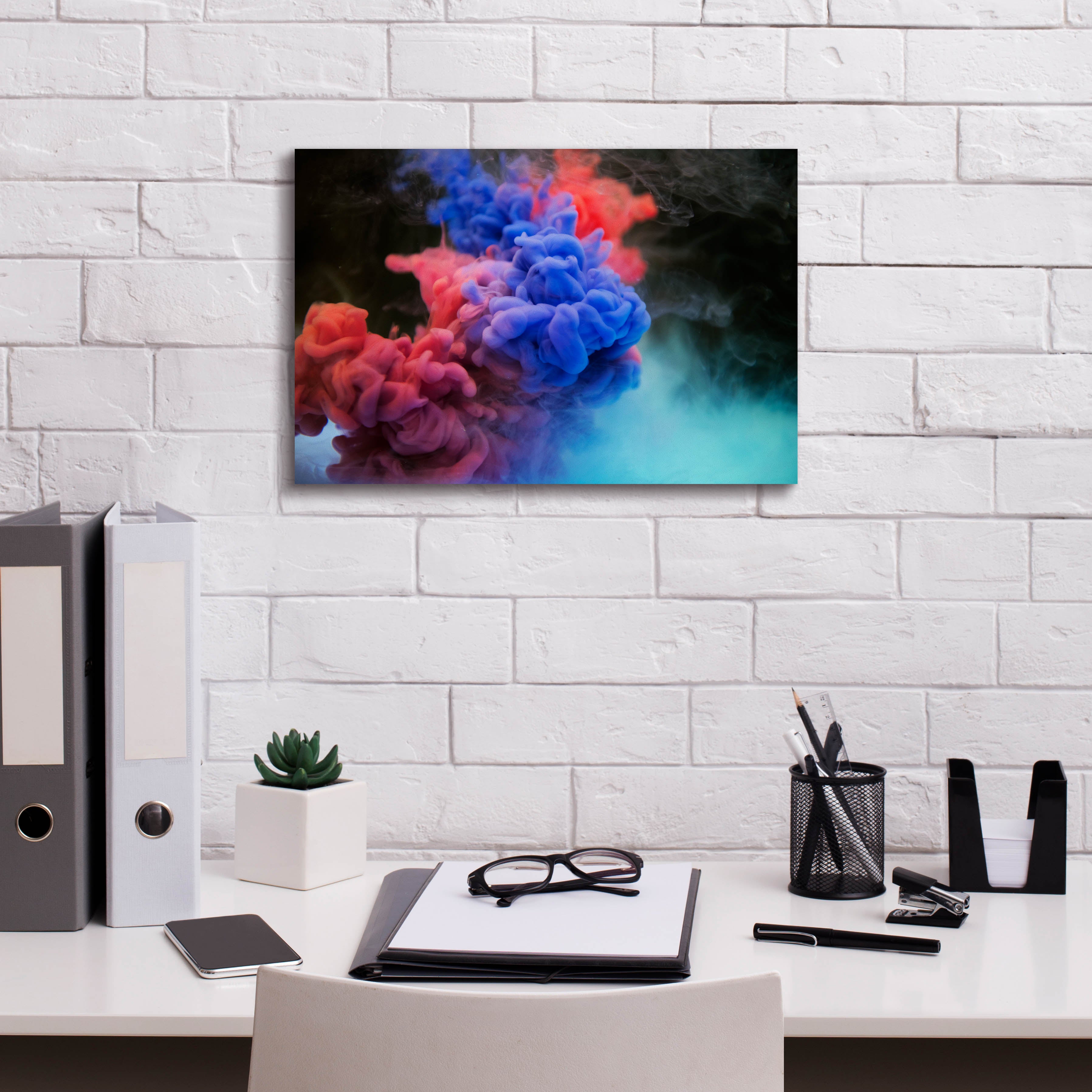 'Pink Smokey Haze' by Epic Portfolio, Canvas Wall Art,18 x 12