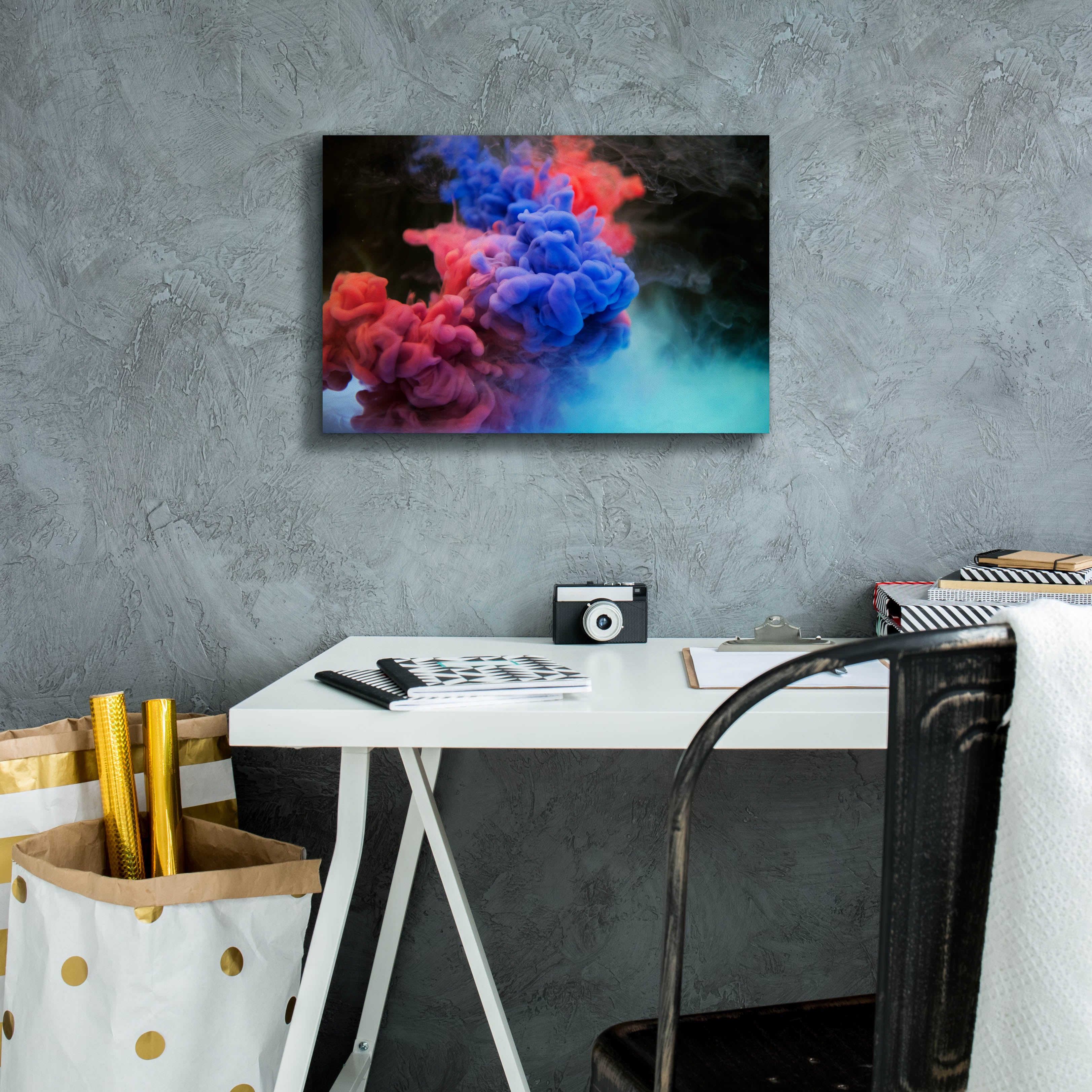 'Pink Smokey Haze' by Epic Portfolio, Canvas Wall Art,18 x 12