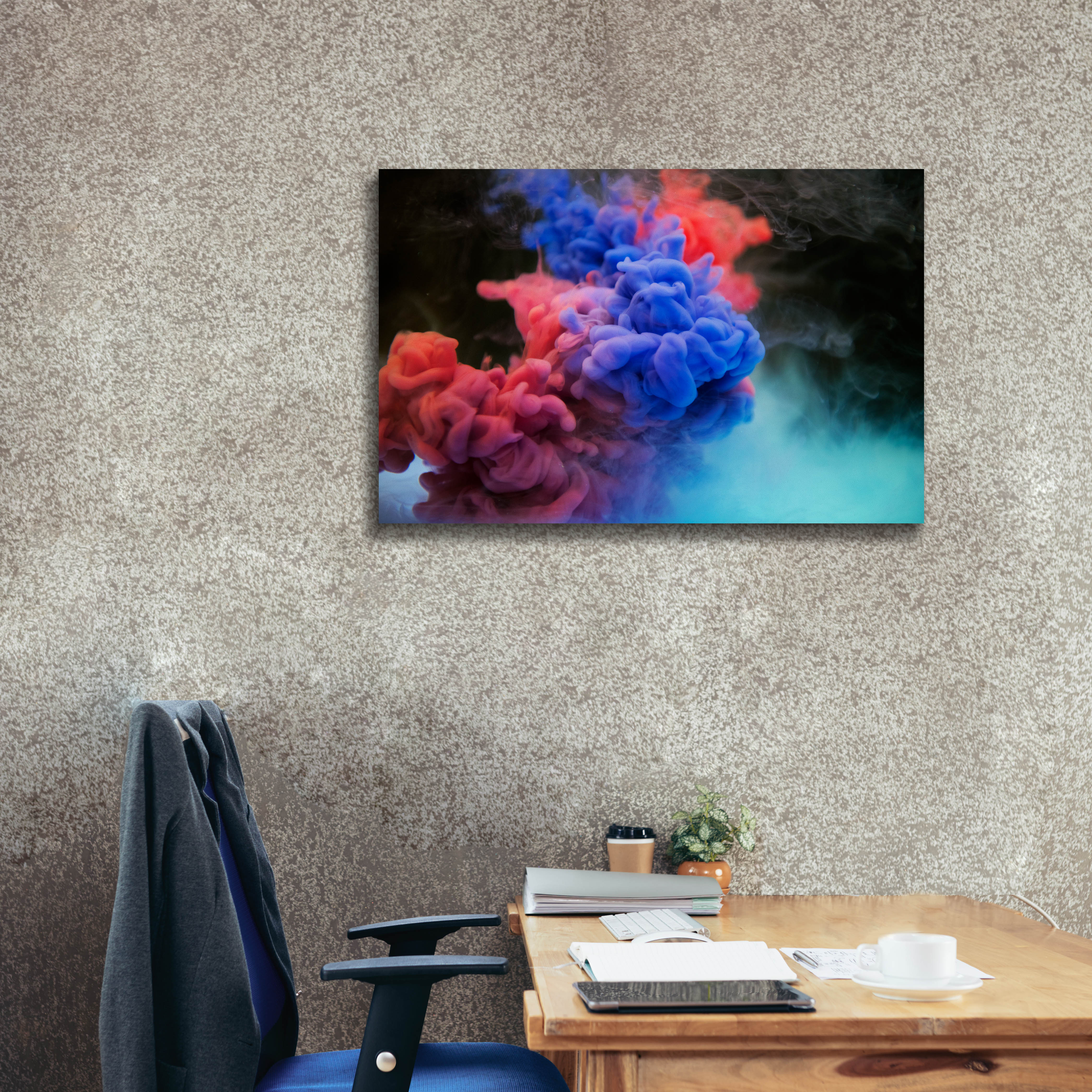 'Pink Smokey Haze' by Epic Portfolio, Canvas Wall Art,40 x 26