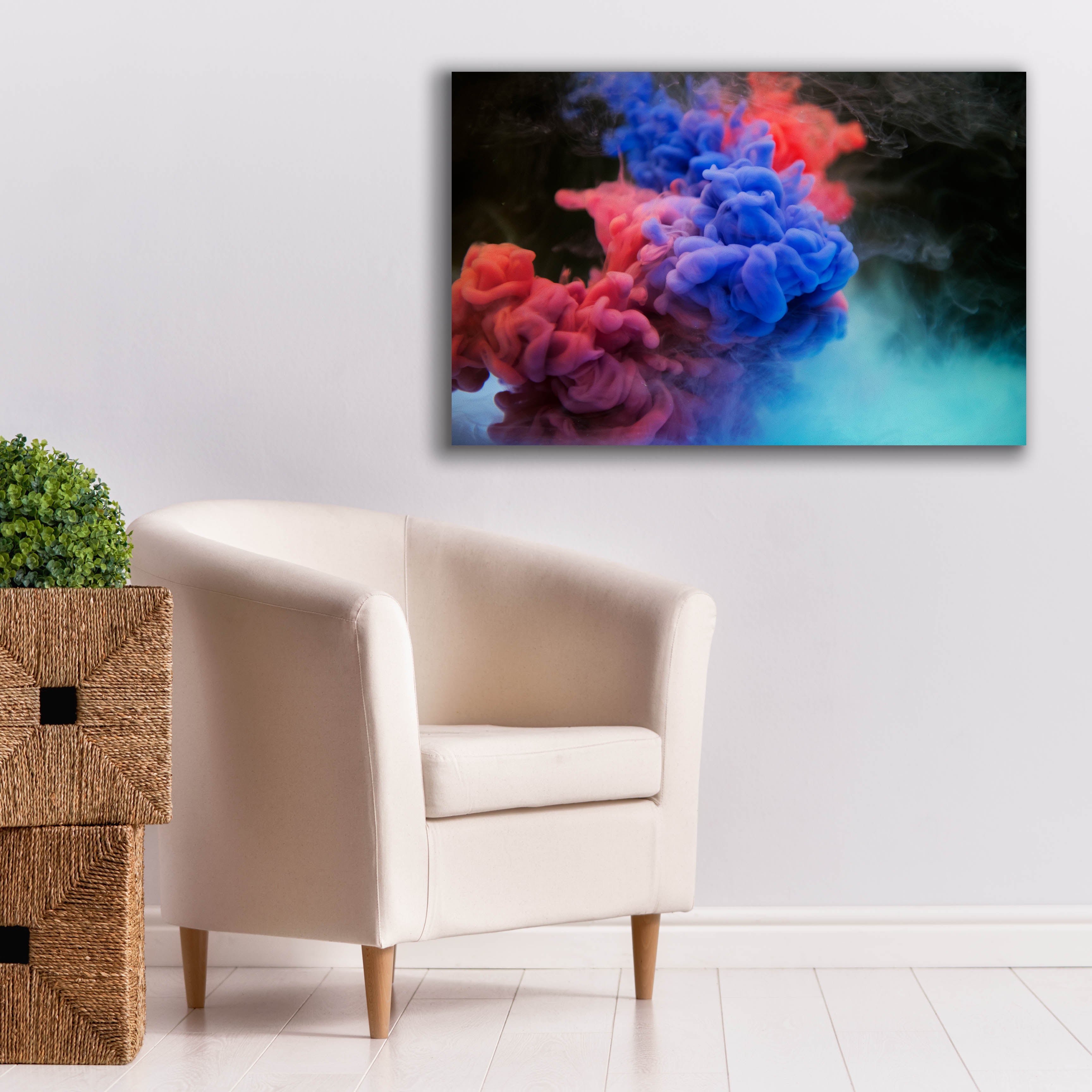 'Pink Smokey Haze' by Epic Portfolio, Canvas Wall Art,40 x 26