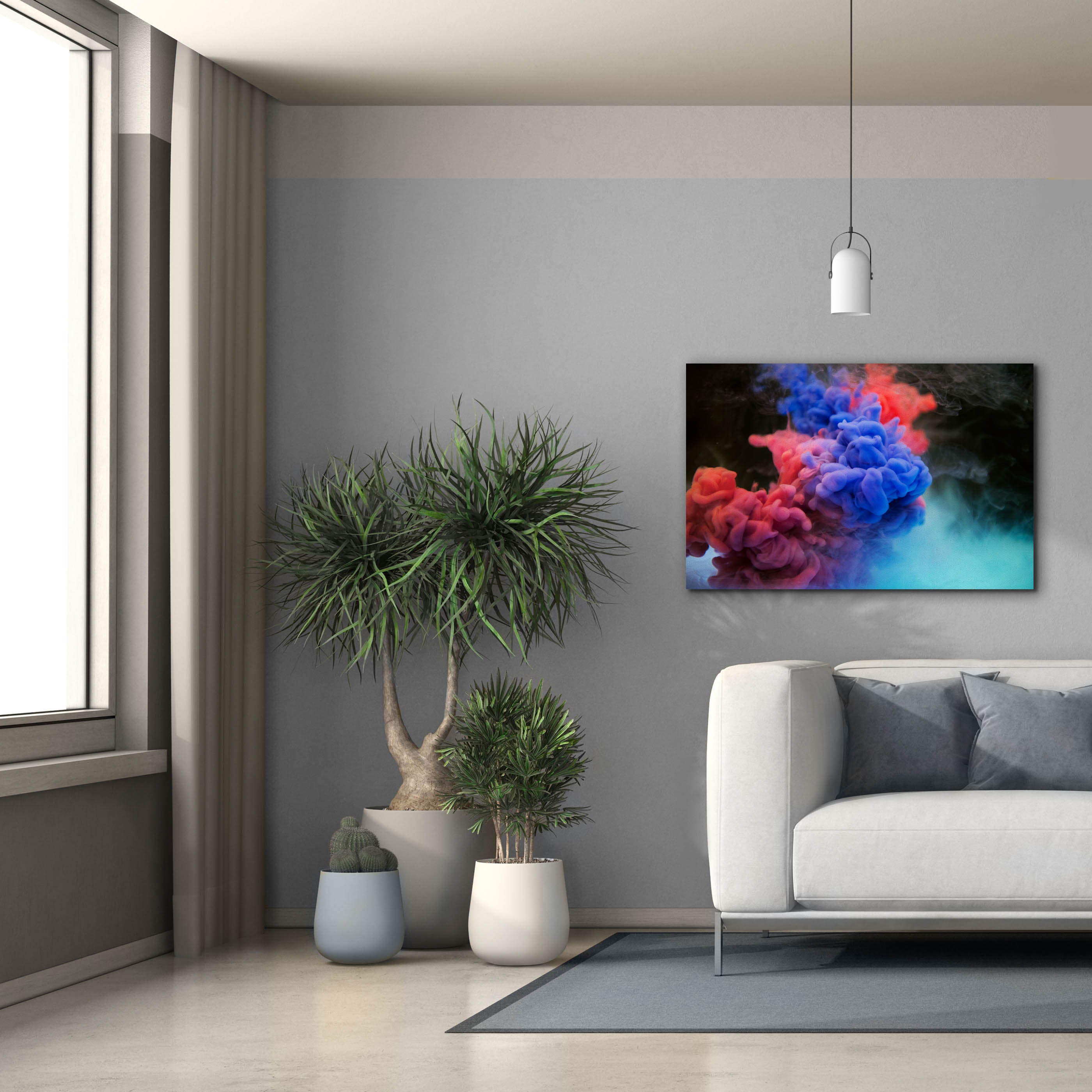 'Pink Smokey Haze' by Epic Portfolio, Canvas Wall Art,40 x 26