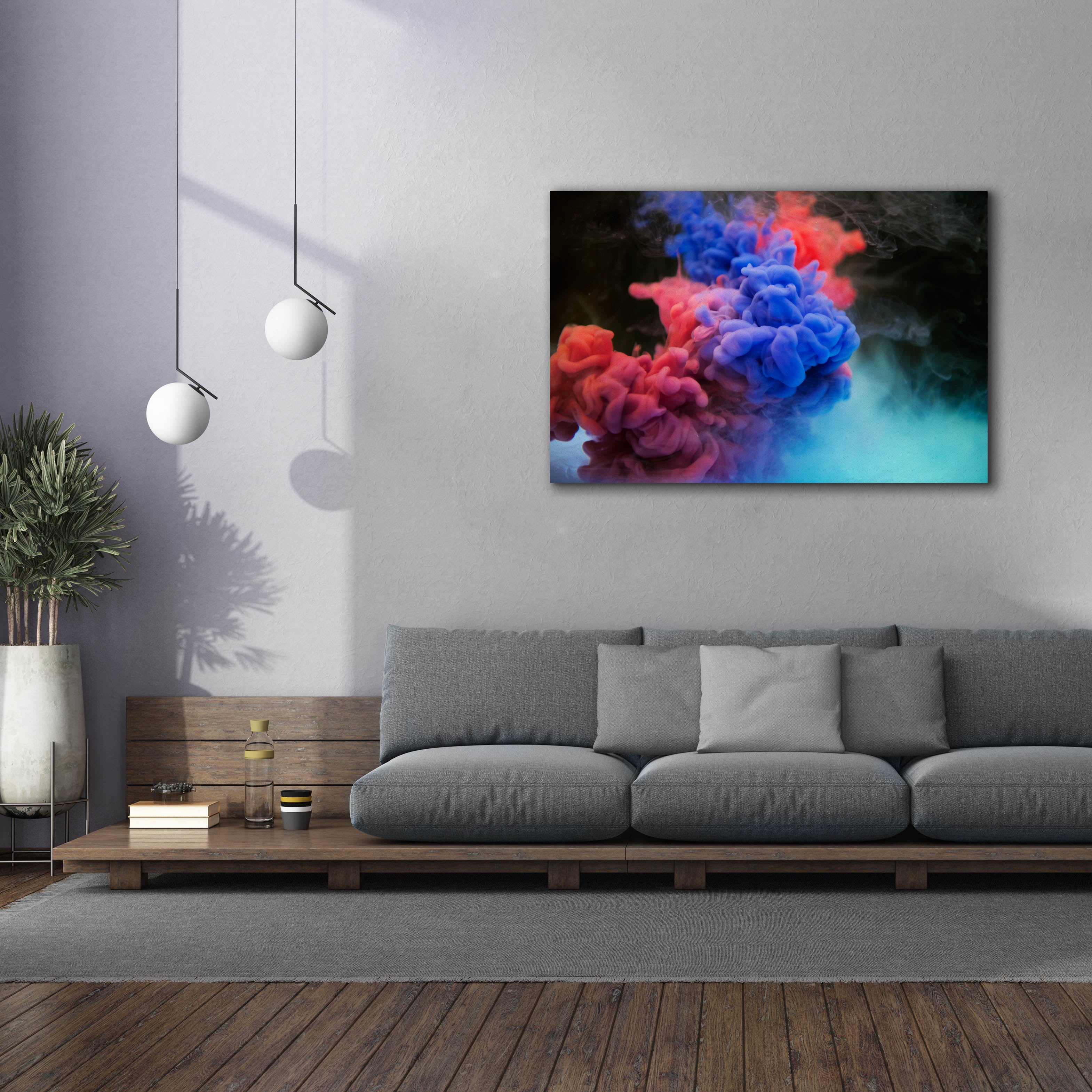'Pink Smokey Haze' by Epic Portfolio, Canvas Wall Art,60 x 40